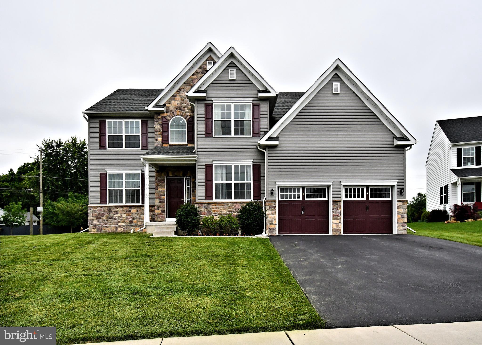 Welcome Home to this Highly Upgraded Five Year Young 4 BR 2.5 BA Single Home in the highly regards MARKLEY FARMS community. Plenty of upgrades and neutral modern decor. BRAND NEW CARPETS, BRAND NEW LVP in most of first floor. The superb curb appeal sets the stage for this stylish home. The open floorplan works great for entertaining. As you enter through the main door, you will be greeted by the nice sized open foyer and picturesque turned staircase,. From the foyer, you are greeted with the Living Room on one side, study on the other. From the living room is the expanded kitchen with granite counters, stainless steel appliances, double oven, an adundance of cabinets, gas cooking and a large pantry. From kitchen is the nice sized breakfast area. Retreat into the cozy family room with wood burning fireplace and a wall of windows. Powder Room and access to the oversized two car garage on the first floor, Upstairs you will find an expansive main bedroom with vaulted ceiling, ceiling fans, sitting area, ensuite upgraded bathroom and large walk in closet. There are three other nice sized bedrooms with ceiling fans and a hall bath with double sinks. A conveniently located second floor laundry completes the second level. Downstairs approximately 1500 sqft of unfinished basement for your finishing touches. Close by to King of Prussia, Rt 422, 202, 363, major employers, numerous shopping.dining, entertainment options, fitness centers et al. What are you waiting for. Nothing to do but move in to your dream home right in time for summer.