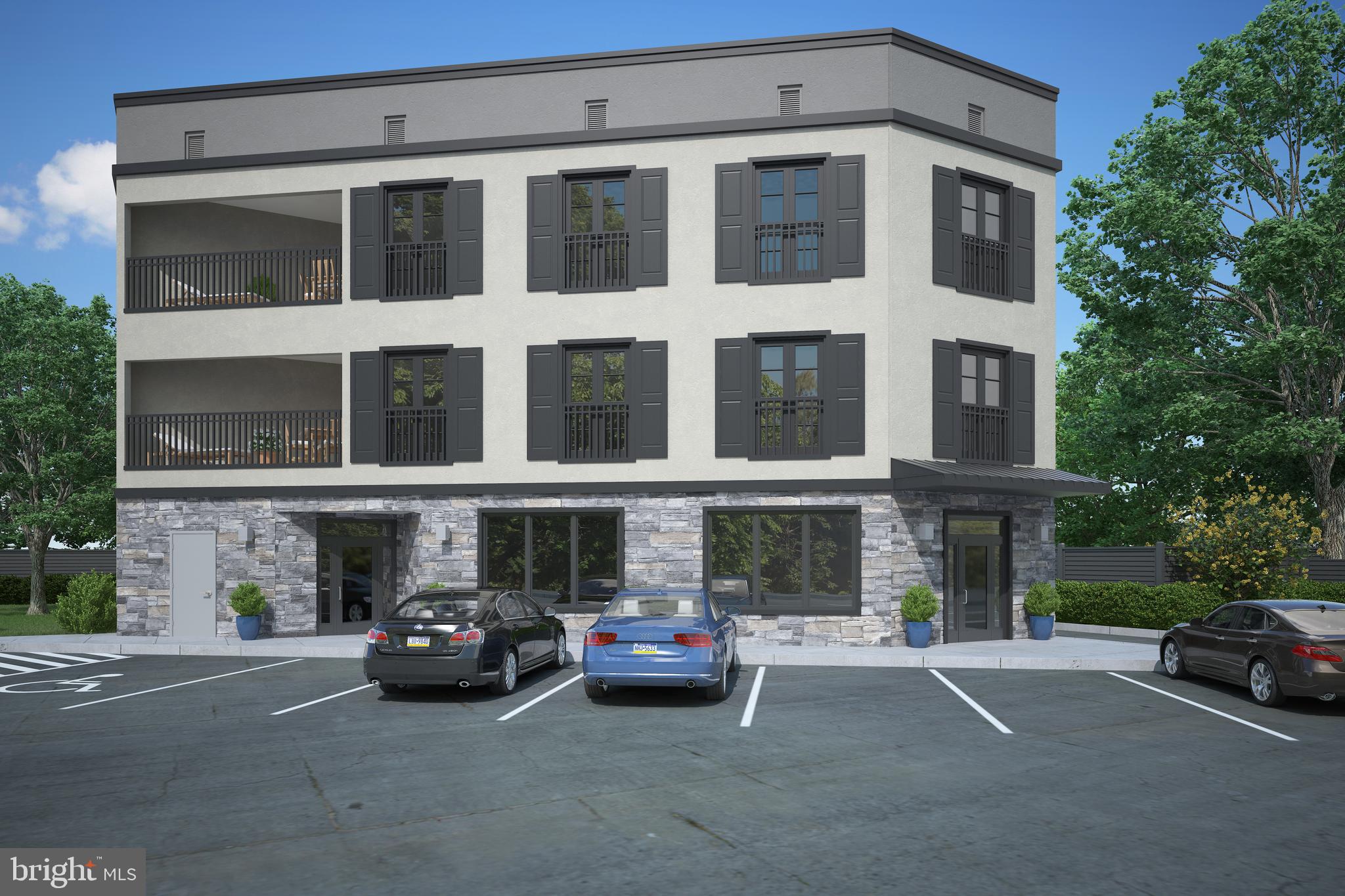 Just 2 left ! Evergreen Place - A " Boutique Condominium" At the Top of the Hill 1 commercial and 8 residential very unique new construction residences. Run your business in a maintenance-free lifestyle in the heart of vibrant Chestnut Hill, Plenty of parking outside your door . Join the most vibrant shopping district in Philadelphia , a true destination location. Elevator serviced lower level. Other features include high end Kolbe Windows,on site parking, tax abatement, all in a pet friendly building with security system. This is a B-use space which permits business uses such as office , professional, service , retail and limited restaurant ( no ovens permitted ) Possession upon your own custom build out space is delivered as a " vanilla box"! Owner is a Pa licensed Real Estate broker