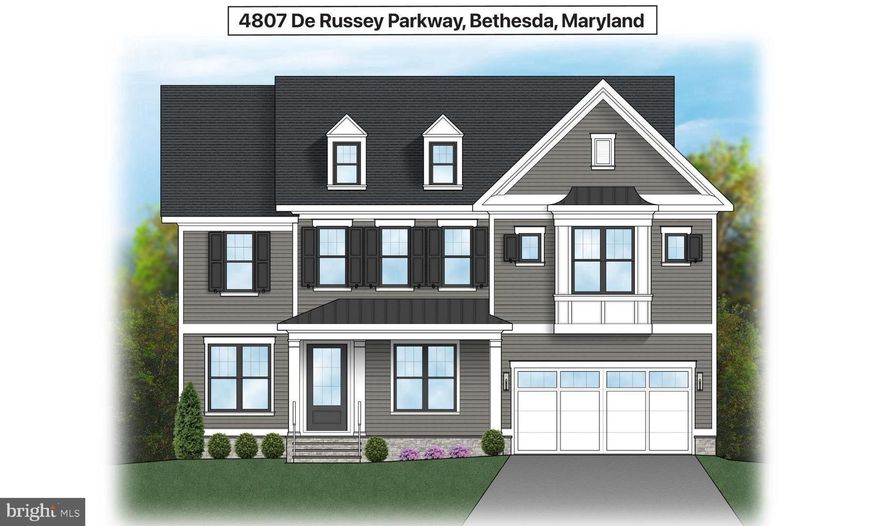 Amazing 5 bedroom, 4.5 bathroom home with over 4,900 square feet of living space built by Award winning Douglas Construction Group! This magnificent home has all the modern details including high ceilings, oversized windows, hardwood floors, custom fixtures and recessed lighting. The main level features a formal dining room, living room, family room with gas fireplace and built-ins, den, mud room, powder and a covered porch with a grilling patio. The gourmet kitchen includes high end appliances, a center island, breakfast area, pantry and a butler’s pantry with a beverage refrigerator. On the upper level you will find a lovely primary suite with two walk-in closets and a spa bath with a glass enclosed frameless shower, soaking tub and dual vanities. The upper level also includes a family/homework-study area, 3 additional bedrooms, 2 additional bathrooms and a laundry room. On the fully finished lower level there is a spacious recreation room, a dry bar with a beverage refrigerator, exercise room, storage room, 5th bedroom, 4th full bathroom and plenty of extra storage space. Attached 2 car garage and optional elevator! Part of the Bethesda Chevy Chase High School cluster. May 2026 Delivery.