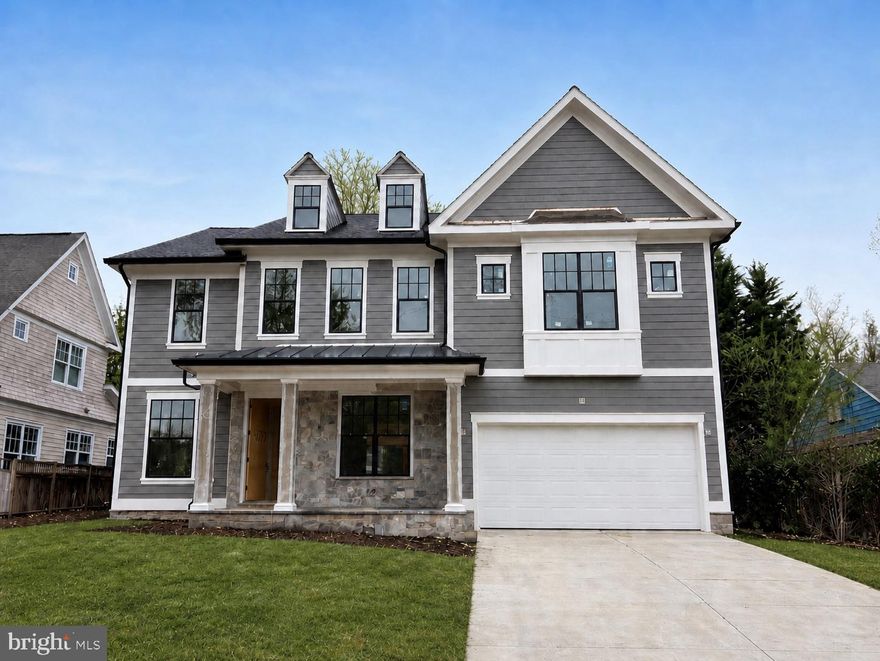 Amazing 5 bedroom, 4.5 bathroom home with over 4,900 square feet of living space built by Award winning Douglas Construction Group! This magnificent home has all the modern details including high ceilings, oversized windows, hardwood floors, custom fixtures and recessed lighting. The main level features a formal dining room, living room, family room with gas fireplace and built-ins, den, mud room, powder and a covered porch with a grilling patio. The gourmet kitchen includes high end appliances, a center island, breakfast area, pantry and a butler’s pantry with a beverage refrigerator. On the upper level you will find a lovely primary suite with two walk-in closets and a spa bath with a glass enclosed frameless shower, soaking tub and dual vanities. The upper level also includes a family/homework-study area, 3 additional bedrooms, 2 additional bathrooms and a laundry room. On the fully finished lower level there is a spacious recreation room, a dry bar with a beverage refrigerator, exercise room, storage room, 5th bedroom, 4th full bathroom and plenty of extra storage space. Attached 2 car garage and optional elevator! Part of the Bethesda Chevy Chase High School cluster. May 2026 Delivery.