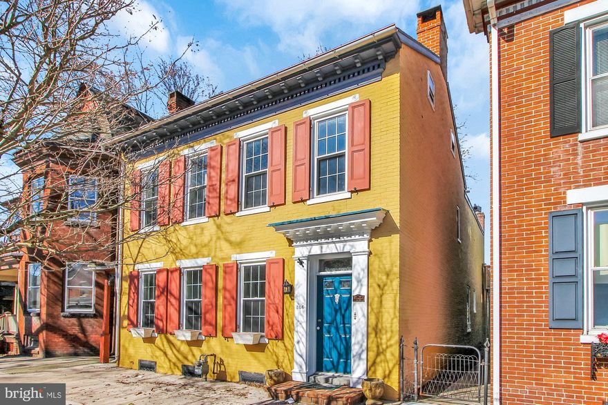 So you've always wanted an older home but need something that you can move into right away at an affordable price.  Well this is the place for you.  Located in a great in town area only blocks from Hanover square. Featuring an all brick main house with 4 bedrooms and two modern baths upstairs.  Huge living room, entry room, half bath, formal dining room and upgraded kitchen on the main level. There is a walk through pantry that leads to an old wooden Summer kitchen addition with a rustic feel and walkup second level. The rear garden leads to a Carriage house with parking for 3 vehicles and room to work on projects.  The cellar has a concreate floor and modern Tankless wall hung boiler with a holding tank for hot water.  There is an exterior entrance via Bilco doors. A small utility room could double as a fallout shelter! This home is old but has many  newer features including some replacement windows and upgraded electrical. Move in today and make this home your life's work. You'll never have to give specific directions to friends just tell them to  Drive down Broadway from the square and look for the bright yellow house on the left. Buyer backed out.