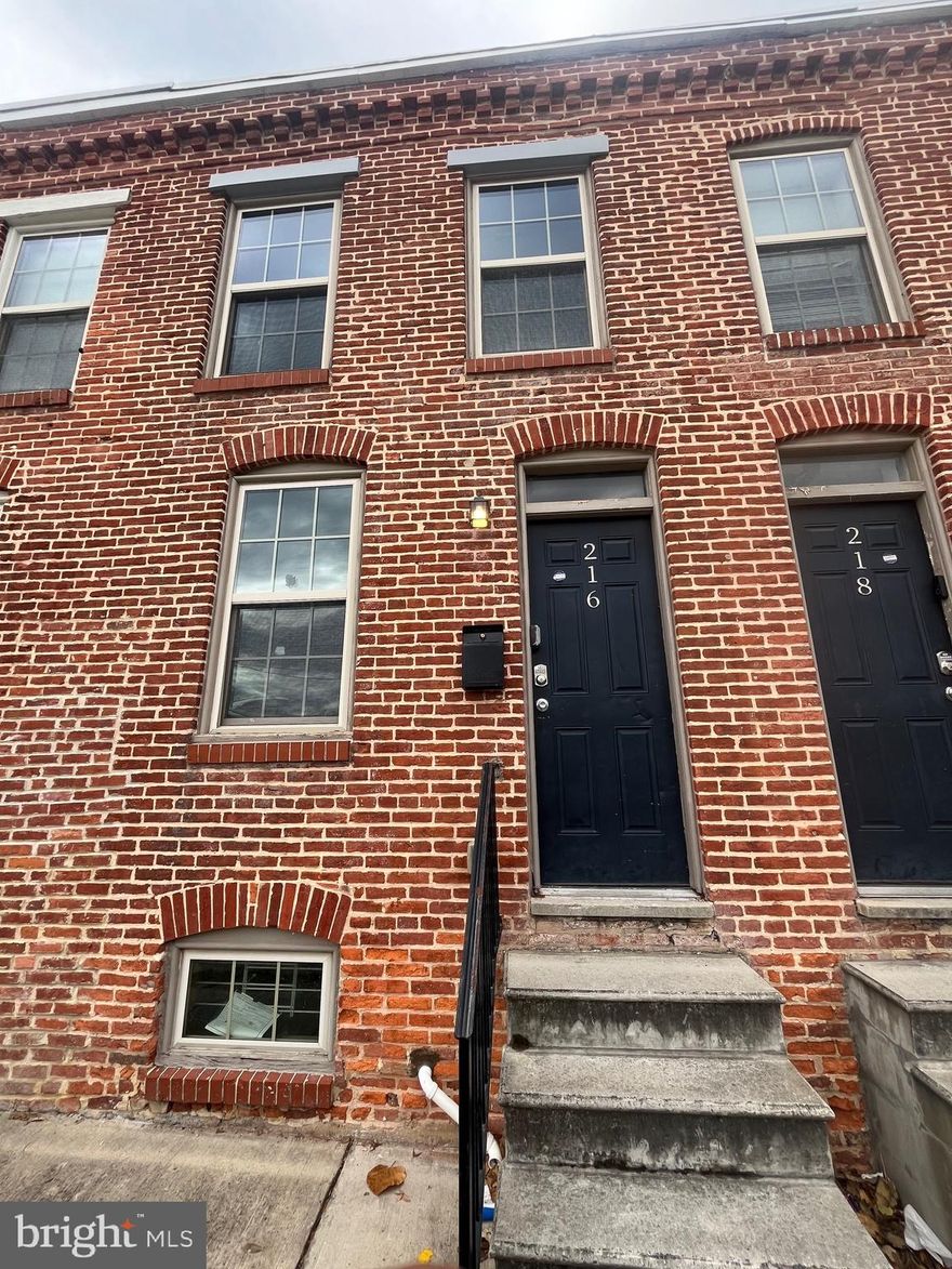 Townhome available for Sale in secluded Duncan Square, Butchers Hill. This Townhome offers 2 Bedrooms & 2 Bathroom. This home features High-End Renovations, including a Large Kitchen w/ S/S Appliances, Island, Granite & Ceramic Tile Floors. Beautiful Hardwood Floors throughout the 1st floor & Exposed Brick. Large Master Suite with Full Bathroom. Huge Rooftop Deck w/ Breathtaking Views. Personal Parking with lovely Garden, Water Feature. Just 1 block from Johns Hopkins! Very Quiet street. Central Air and Heating .

Fresh paint , new flooring in bedrooms . 

Can qualify for grants ! Talk to your local lender .