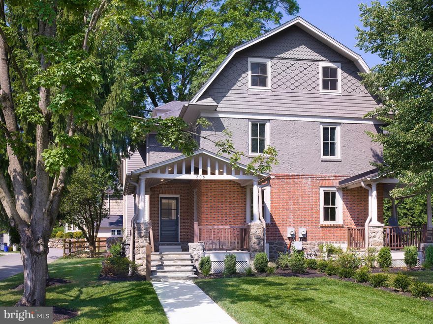 Welcome to this stunning, fully renovated twin home located in the heart of the highly sought-after "Walk to Wayne" neighborhood. This exquisite residence boasts 4 bedrooms, 2.5 baths, and a charming blend of brick and hardy plank exterior. As you approach, you'll be captivated by the large front porch, brimming with character and perfect for relaxing. The beautiful glass door and inviting foyer set the tone for the charm that awaits inside.

The main floor features a spacious dining room filled with natural light from ample windows, making it ideal for entertaining. The rear of the home offers a seamless open floor plan, connecting the gourmet kitchen and family room. The kitchen is equipped with custom cabinets, countertops, stainless steel appliances, a kitchen island, and a wet bar with a wine fridge for added convenience. The family room showcases a coffered ceiling, gas fireplace, and built-ins, with two large wall-to-wall glass doors that open to the rear yard. The rear yard features a gorgeous bluestone patio, a mature tree, and is completely fenced in for privacy. Additional features on the main floor include a large walk-in pantry and a half bath.

On the second floor, the primary bedroom offers spaciousness with vaulted ceilings, abundant windows, and natural light. It includes a large en-suite bathroom with double sinks, a sizable shower, and a water closet. Two closets offer ample storage, including a large walk-in. The second bedroom on this floor is well-sized with plenty of natural light. A beautiful hall bathroom and a second-floor laundry add functionality and style.

The third floor comprises two nicely sized bedrooms, perfect for family or guests, and a well-appointed full bathroom. Outside, the home boasts a great-sized yard, a one-car garage with additional parking space, and ample street parking available on Bloomingdale. This property offers convenient access to all the amazing shops and restaurants that Wayne has to offer. It is ideal for commuters with walkable access to the train station and easy access to major highways.

Don't miss this rare opportunity to own a beautiful, fully renovated home in a prime location.