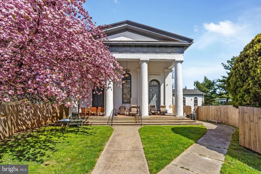 This beautiful church, built in 1862, sits on a spacious 2-acre lot and boasts stunning stained-glass windows and stately columns.  The property offers ample parking for visitors and members, and the commercial kitchen is a great feature that makes hosting events and community gatherings a breeze. The large Assembly Hall with a stage adds to the versatility of the space. Downstairs, there is a large area with a dedicated nursery space. The historic cemetery adds to the unique charm of this property with headstones going back to the early 1800’s.  Overall, this unique church is an ideal choice for those looking for a versatile space that maintains its historical charm and beauty.