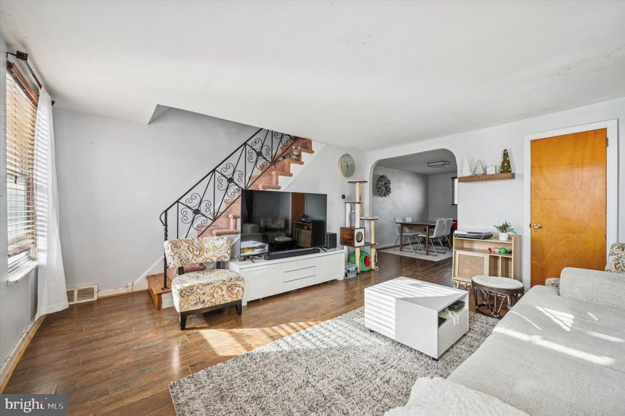 New year, new home or smart investment opportunity. Welcome to 7206 Leonard Street, a well maintained three bedroom, one and a half bathroom home located on a wide street with parking available on both sides, a feature that is truly appreciated year round. Positioned closer to the end of the block, this home also offers the added benefit of less corner exposure and easier exterior maintenance.

As you enter, you are welcomed into a bright living room filled with natural light, creating a warm and inviting central space. The dining room flows naturally into the kitchen, which features a new gas stove, a good amount of cabinet and counter space, and a functional layout ideal for everyday living.

The finished, above ground basement provides valuable additional living space and flexibility. This level is perfect for a home office, gym, or secondary family room, and also includes extra storage, a convenient half bathroom, and a laundry area. From here, you have direct walk out access to the back of the home, adding to the overall convenience.

Upstairs, you will find two well sized bedrooms, a full bathroom, and a primary bedroom located on the opposite side for added privacy. Each of the three bedrooms receives great natural light and includes a ceiling light fixture, enhancing both comfort and functionality.

Recent improvements include a new roof installed in 2022, offering peace of mind for the next owner.

The location truly completes the package. This home is within walking distance to Roosevelt Mall, where you will find a wide variety of shopping, dining, grocery stores, fitness options, and popular bubble tea spots. Solomon Solis-Cohen Elementary School was recently built within the past 5-10 years.
Public transportation is nearby, and access to major highways makes commuting simple.

For investors, this property presents strong potential, with three bedroom and one and a half bathroom homes in the area renting approximately between $1700 and $2000 per month.

Whether you are looking for a place to call home or a solid addition to your investment portfolio, 7206 Leonard Street offers space, updates, and a convenient location to start the year off right.