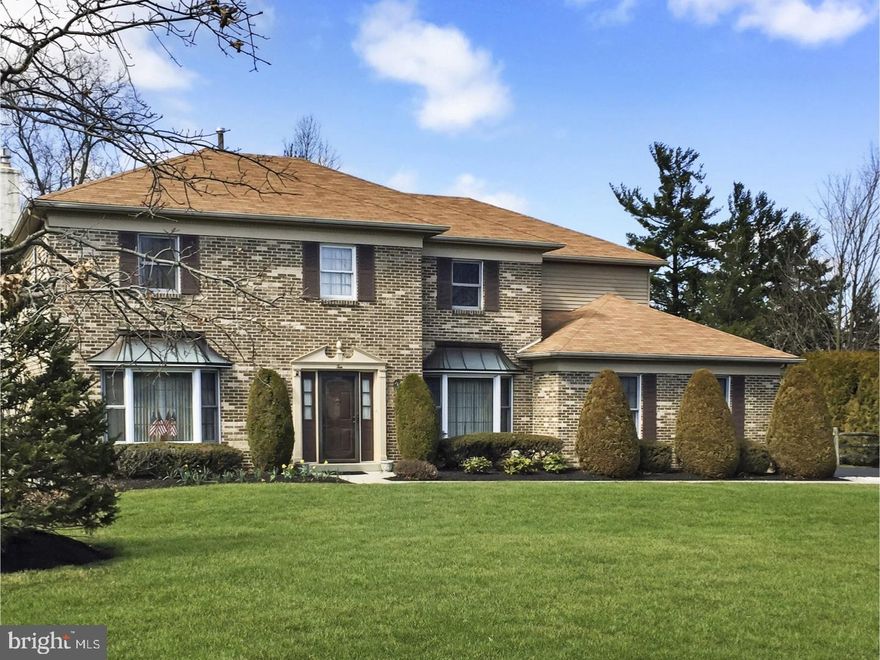 Welcome to this beautiful brick fronted Gwyn Ayre home! Lower Gwynedd, Wissahickon schools, in a great location on a cul-de-sac, this very well-maintained home has everything you are looking for: Generous room sizes; Loads of closets and storage; A huge deck out back and a level, fenced back yard. Enter into the majestic front hall with a turned staircase, to the left is a large formal living room, to the right a dining room to host big dinners, both of these rooms have precious teak floors. Go through to the back of the house, a lovely great room with walnut floors invites you to sit and enjoy the natural gas brick fireplace. The great room,, large breakfast room and kitchen are all open to each other. The kitchen has newer stainless steel appliances and fabulous granite counter tops. Beyond the kitchen is an extra office/mudroom with another door to the deck and one to the two-car garage (with special rubber matting to avoid bringing the dirt, snow etc into the house).Beyond that a large laundry room with newer washer and dryer on pedestals (that convey with the house). This floor also has a convenient powder room. Upstairs is the owner's suite with a large bedroom, a sitting room, TWO walk-in closets and another closet, and a very spacious bathroom with two sinks, a separate (newer)shower and a soaking tub. Rounding out this floor are the three remaining large bedrooms (two of which have walk-in closets) and a large hall bath with two sinks. Downstairs the walk out basement has two beautifully finished flexible spaces. The current owners have one set up as a fitness room and the other as a second relaxation room with a pool table (which stays with the house) and a comfortable seating and TV area. There is still plenty of raw storage down here for extra stuff and for housing the HVAC, water heater and water softener. Outside is a generator that runs the necessary services.