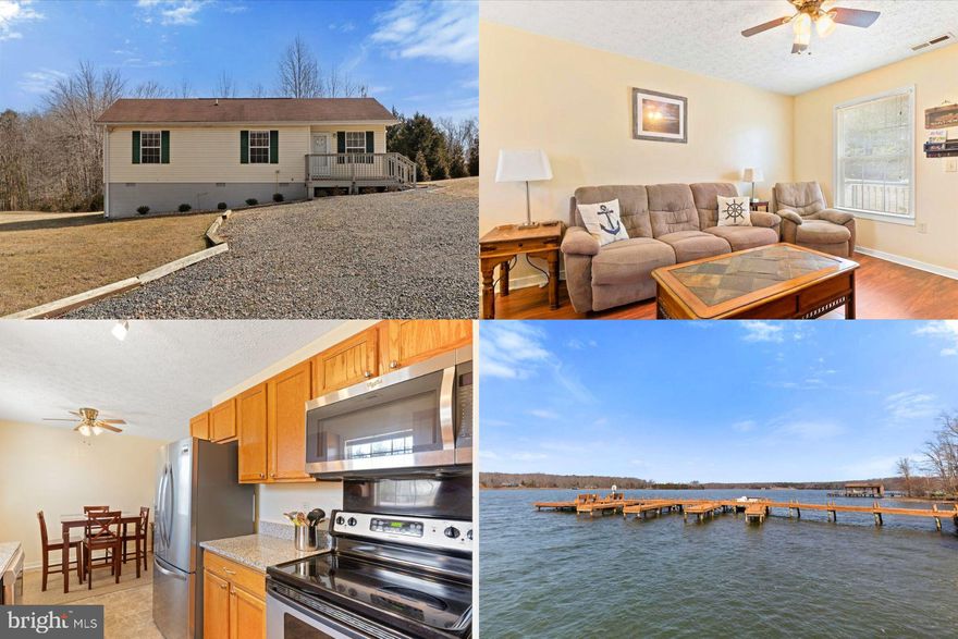 Nestled in the Lake Anna area, this well-maintained 3-bedroom, 2-bath home offers nearly 2 acres of privacy and space, perfect for those seeking a peaceful, yet welcoming community. The property features a fire pit ideal for gatherings, a storage shed for added convenience, and a one-car garage for functionality. The expansive outdoor space combines relaxation with practicality, making it a great setting for both quiet moments and social occasions.

Inside, the home boasts comfortable living spaces and thoughtful updates, including a kitchen with granite countertops and stainless steel appliances. These modern touches provide both durability and style, ideal for everyday living and entertaining.

This home includes private Lake Anna access, directly across from Virginia State Park, with boat slips, a boat launch ramp, a swim platform, a sandy beach, and a pavilion with picnic tables and grills for cookouts. These amenities are part of each property deed in the Anna Coves community, offering a rare opportunity for lakefront enjoyment. Lot 10 Rogers Court, Mineral, VA 23117 is included, enhancing outdoor living and providing long-term value.

The setting offers a perfect balance of privacy and connection, allowing you to enjoy a retreat-like environment while still being close to everyday conveniences. Whether hosting friends around the fire pit, spending time by the lake, or simply enjoying the quiet surroundings, this home is designed to enhance your lifestyle.

Homes offering this combination of land, upgrades, and lake access are limited. To truly appreciate the atmosphere and flow of this property, an in-person visit is highly recommended. Schedule a showing today to experience the lifestyle this home offers.