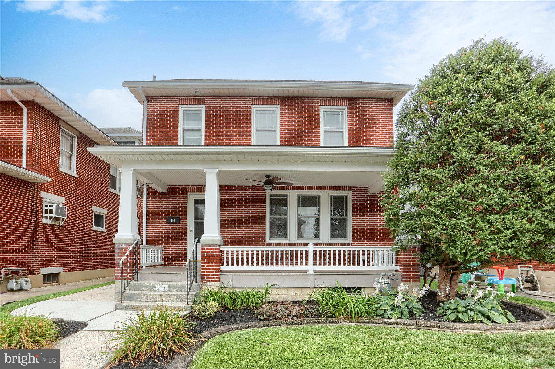 Charming All-Brick Two-Story Home in the Heart of Hershey, PA. A blend of classic elegance and modern convenience, just steps from downtown Hershey. Located within strolling distance of downtown’s vibrant offerings, this beautifully maintained, all-brick two-story residence masterfully combines timeless character with modern updates. Whether you’re seeking the warmth of hardwood flooring underfoot, the peace of mind from updated windows, or the joy of entertaining in a hardscaped outdoor oasis, this property offers the perfect sanctuary for comfortable living and gracious hospitality. This 3-bedroom, 1.5-bath home greets you with classic brickwork and enduring architectural craftsmanship. Spacious rear yard and carefully manicured landscaping frame the property, creating a welcoming approach that hints at the charm within. A spacious one-car garage offers both convenience and protection from the elements, while the driveway provides additional parking for guests. Gorgeous hardwood floors flow throughout the main level, reflecting the sunlight that pours in through updated, energy-efficient windows. The living room is ideal for relaxation, offering ample space for your favorite seating arrangements, artwork, and cherished decor. The adjoining formal dining area is perfect for memorable dinners and celebrations, with easy access to the kitchen for seamless entertainment. Updated kitchen with island, designed for both culinary creativity and everyday convenience. Sleek countertops, and a full suite of stainless-steel appliances—including a range, refrigerator, dishwasher, and built-in microwave—make cooking and cleanup a breeze. Ample storage ensures every pot, pan, and gadget has its place, while the open layout allows for effortless movement throughout the kitchen and into the adjacent living and dining spaces. The convenient main-floor half bath adds a touch of practicality for guests and busy mornings. Ascend the graceful staircase to the home’s upper level, where three well-proportioned bedrooms await. One of the three bedrooms boasts a private balcony—a rare and special retreat for morning coffee, reading, or simply enjoying the fresh Pennsylvania air. Two additional bedrooms offer flexibility for family, guests, or a dedicated home office, ensuring everyone finds their perfect spot to unwind. Out back, discover your private retreat: a spacious, hardscaped patio perfect for alfresco dining, summer barbecues, or simply unwinding with a good book. The rear yard offers room for gardening, pets, or play. With direct access from the kitchen, hosting gatherings becomes a joy—step seamlessly from indoors to out and enjoy everything this beautiful yard has to offer. Location is everything, and this home truly delivers. Enjoy the best of Hershey just steps from your door—walk to popular restaurants, unique shops, lush parks, lively theaters, and all the cultural attractions that make downtown Hershey a beloved destination. Whether you crave a casual bite, a night at the movies, or an afternoon of shopping, you’ll find it all within easy reach.