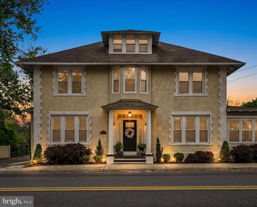 This absolutely stunning 4BR/2.5BA historic Colonial boasts a generous offering of recent updates and upgrades as well as direct and private river access and unbelievable scenic views. Welcome to a beautifully reimagined 1920s home, where timeless character meets modern sophistication — all perched above the Schuylkill River.  This completely updated, move-in-ready gem features an inviting main floor with a spacious living room, dining area, and a stunning kitchen boasting dual farm sinks, bright cabinetry, and solid tile flooring. A flex room, office nook, and French doors opening to an endearing, semi-enclosed balcony overlooking the river complete this level. Thoughtful details like shiplap accents, open shelving, attractive paint colors a built-in window seat and a gorgeous authentic wood staircase add undeniable charm throughout. Upstairs, three spacious bedrooms showcase hardwood flooring, while the primary bedroom offers an en-suite bath and an extra-large walk-in closet with built-ins. A remodeled, full bathroom and a cozy office nook situated perfectly within the center of this level add additional appeal. The trendy attic serves as a fourth bedroom with a large amount of closet space. Step outside to enjoy a striking five-pillar balcony with recessed sensor lighting added in 2021, a lower-level river-view patio installed in 2023, and private river access via recently added stairs. The deck off the kitchen is perfect for grilling. A privacy screen adds serenity. Notable upgrades include significant concrete retaining wall repair in 2023, replacement windows, central air, heat pump, Lutron lighting system, plantation-style shutters, stainless steel appliances, and a 2024 Bradford White water heater. Located steps from the Schuylkill River Trail Boat Launch, Island Park and river trail, Schuylkill Haven train station, local schools/sports fields/track,  grocery shopping, and restaurants — convenience is truly at your doorstep. A nearby newer hospital and major highways all add location highlights; enjoy the close proximity while retreating to your own private sanctuary. Schedule your private tour and enjoy - pride of ownership is remarkably evident and the homeowners have worked tirelessly to create a downtown masterpiece.