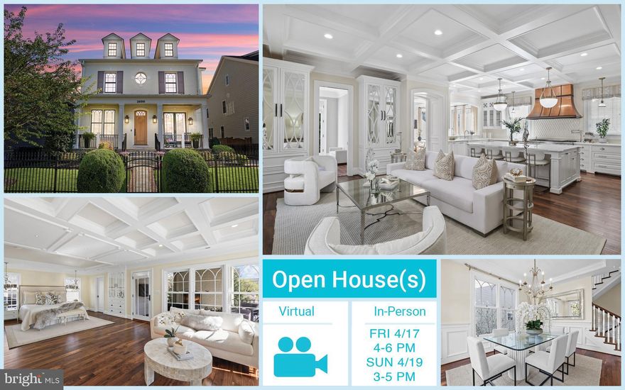 OPEN FRI 4/17 4-6 PM & SUN 4/19 3-5 PM! Get ready to be wowed by this stunning four-level Craftsman residence by BCN Homes in the heart of Clarendon! Perfectly designed for the discerning buyer who appreciates fine craftsmanship and a vibrant, walkable lifestyle, this exceptional home is just blocks to the Metro, grocery stores, upscale shopping, and the area’s finest dining.
Built in 2016, this 5-bedroom, 5.5-bath residence showcases uncompromising quality, thoughtful design, and luxurious finishes throughout including solid Walnut Hardwood floors by Olde Savannah Floors, the handcrafted custom millwork and cabinetry by Graber Cabinetry, designer lighting fixtures and elegant coffered ceilings. Expansive custom windows by Norwood, accented with distinctive mullion designs, fill the home with natural light. Each bathroom is beautifully appointed with House of Rohl fixtures, hand-laid marble mosaic flooring & custom tile designs.
The gourmet kitchen is a true showstopper, featuring marble countertops, a 60” Wolf 6-burner range with dual ovens & grill top, Wolf steam oven, Sub-Zero Pro Series refrigerator, Bosch dishwashers, and a custom 60” solid copper range hood by Ventahood as well as in-wall auto-fill coffee maker, Scotsman ice maker, and InstaHot dispenser.
At the rear of the home, a stunning conservatory offers a tranquil yet sophisticated setting with a wood-burning fireplace, floor-to-ceiling windows, and distinctive herringbone-pattern brick flooring complete with a Perlick refrigerator with beer/wine tap system, and a wet bar with hammered bronze sink and marble surround, with direct access to the deck.
The open family room off the kitchen features a gas fireplace, built-in storage, and large windows that fill the space with natural light. An elegant dining room with a statement chandelier and tray ceiling enhances the home’s charm, while a private office or library with custom built-ins provides a refined work-from-home environment.
The primary suite offers a true retreat with his and her separate walk-in closets with custom cabinetry, Perlick beverage refrigerator, in-wall auto fill coffee maker and a spa-inspired bath with steam shower, free standing tub by Victoria & Albert, heated mosaic marble floors. Enjoy a private covered porch with fireplace, ceiling heater, and outdoor TV. 
The top level features an expansive, light-filled multipurpose space with soaring cathedral ceilings and ceiling fans, offering exceptional flexibility as an additional bedroom, yoga studio, home gym, or entertainment retreat. This level is fully equipped with a refrigerator, sink, hot water dispenser, dishwasher, custom built-ins, and a full bathroom. Skylights enhance the natural light, while abundant storage adds everyday functionality. Step outside to the rooftop veranda, where a custom stainless steel Diamond Spa hot tub with integrated sound system and a pergola create the ultimate private outdoor escape. 
An expansive lower level offers exceptional versatility, featuring a fifth bedroom, a full bath, a movie theater room, a wine room and a dog-wash area. The spacious rec room is fully equipped with a Sub-Zero refrigerator, Perlick refrigerator with tap system, sink w/marble surround, Bosch dishwasher, custom cabinetry and walk-up stairs with access to the backyard. Modern conveniences include dual-zone HVAC, Savant Smart Home system that unifies exterior/interior lighting, TVs and music, a Stealth speaker system, whole-house water filtration system, water softener, humidifier, generator backup and security system with cameras/motion detectors.  Outdoors, the property is equally impressive with a fully fenced yard and electronic gate, powder-coated aluminum fencing, authentic gas lanterns by Coppersmith, and a permeable brick driveway leading to a detached garage w/storage. Unbeatable location within walking distance from premier shopping, dining, parks & metro. Minutes to Georgetown, Washington DC, Pentagon & Airport.