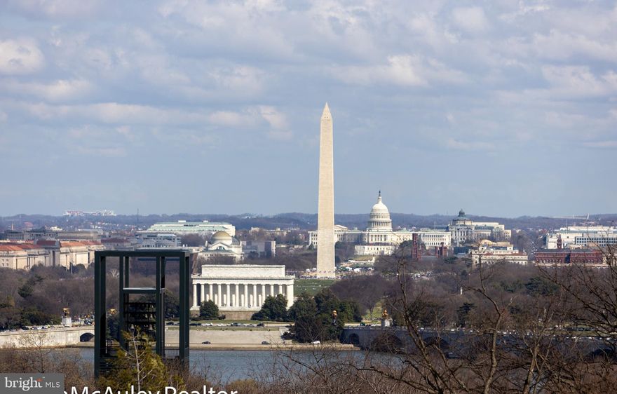 FULLY FURNISHED * Million Dollar Views $$$. * Available May 23. Minimum 12 months. Firm due to Condo rules * Fully remodeled, DC-facing unit with open floor plan * corner balcony delivering panoramic, peaceful views of Potomac River, DC- Lincoln Memorial, Washington Monument, Capitol; Arlington Cemetery, Jefferson Memorial & planes landing & taking off from National Airport; Crystal City & Amazon HQ * Open floor plan is approximately  900 sq ft * Kitchen has new  stainless steel appliances, quartz countertops, large island with waterfall details and new cabinets, pull-out pantry, touchless kitchen sink * Gas cooking convection range with Air-Fry feature  * New Bath with sparkling marble floors & brand new walk-in shower with overhead Grohe rain-shower,  heated towel bar, new vanity & toilet * Large Bedroom with built-in bookcases * Walk-in closet plus sliding door closet with full length mirrors * Handsome new French wide-plank hardwood floors in LR-DR-Kit * Newly painted in a sophisticated light neutral gray tone * Laundry facilities are on the same floor and shared with only 5 other units. * Rare 10" space between floors makes these units quiet and peaceful. * Parking, gas and water are included in the rent. * Tenant pays only for electricity and internet. Starry Internet is available with a flat fee of $50/mo for 200mbps * Building has a new elevator * Gated & locked bicycle storage in parking level * Picnic tables and grill area in common patio area *** Excellent location - blocks to Rosslyn Metro, ART Bus stops in front of the building, 10 minutes stroll to Clarendon * steps to Iwo Jima Memorial, Georgetown, Old Courthouse, Quarter Deck * backs up to Arlington Cemetery, Fort Myer base * Easy access to Rt. 50, 110, I-66 * DCA Airport & Amazon GQ are less than 7 miles, about 8 minutes away **** APPLICATION DETAILS: Unit 702 * Non-refundable Move-In fee $300; Application Fee $38/adult * Applicant must have good credit 700+ * Minimum income requirement $120K * IMPORTANT: Strictly a no smoking, no vaping building and grounds. No exceptions. Questions? Please call Owner/Listing Agent.