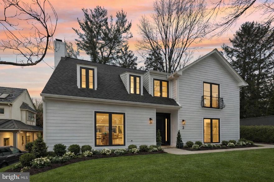 Where Timeless Elegance Meets Modern Living!
This exceptional Chevy Chase residence has been completely reimagined and renovated down to the studs, delivering a stunning, thoughtfully designed home that blends classic sophistication with contemporary comfort.
From the moment you step inside, you’ll appreciate the seamless, open floor plan and beautifully integrated indoor-outdoor living spaces that create a truly magical atmosphere. Every detail has been carefully considered – no element has been overlooked.
At the heart of the home is a gourmet chef’s kitchen, featuring top-of-the-line appliances, quartz countertops and backsplash, soft-close cabinetry, and a spacious walk-in pantry. A cozy breakfast nook provides the perfect spot for morning coffee, while the large island offers additional seating and serves as a natural gathering place. The kitchen flows effortlessly into the dining and living areas, creating a light, airy environment ideal for entertaining or everyday living.
Tucked behind decorative accent walls, a private home office and a first-floor bedroom with en-suite bath offer convenience, comfort, and flexibility for modern lifestyles.
Upstairs, the luxurious primary suite is a true retreat, complete with a gas fireplace, expansive walk-in closets, and a spa-inspired bath designed for relaxation. Three additional en-suite bedrooms and a well-appointed laundry room complete the upper level.
The fully finished lower level offers the perfect space for movies, games, or quiet downtime. An additional bedroom and full bath round out this level, making it ideal for guests or extended family.
This is more than just a home – it’s a lifestyle. Come experience the elegance and comfort of 3 Alden Lane for yourself.
