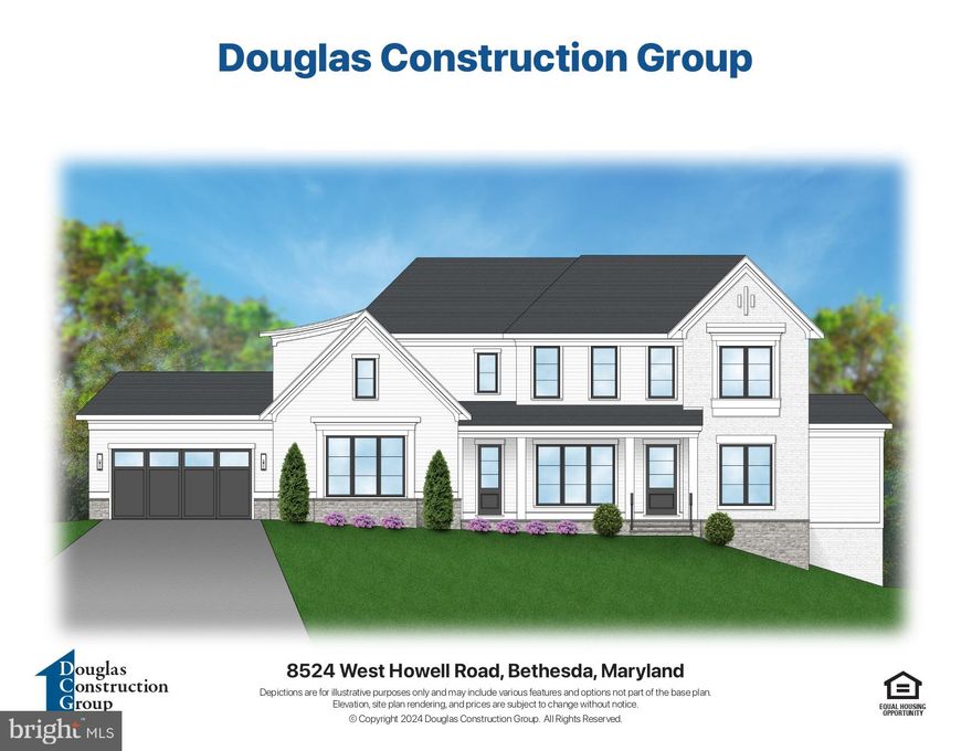 This is the one you’ve been waiting for! A stunning custom home is being constructed on a magnificent, over half-acre lot in close-in Bethesda. This luxury residence is designed to impress with high-end designer finishes throughout and offers optional add-ons such as an elevator, a pool, a sports court, an indoor basketball court, and more.

With three thoughtfully designed levels, this home boasts a beautiful and spacious floor plan featuring creative customizations at every turn—far from the typical cookie-cutter construction. Step onto the inviting front porch, which opens to a grand entry foyer, perfect for welcoming guests, alongside a separate family foyer that leads to a dreamy, incredibly well-appointed mudroom.

The main level is ideal for both everyday living and elegant entertaining, with a wide, open layout. It includes a formal dining room adjacent to a library with a fireplace, a chef's kitchen with a scullery for seamless organization, a magnificent great room, and a private in-law suite. Step outside to enjoy al fresco dining on the covered porch, complete with a cathedral ceiling and views of the expansive, private yard.
Upstairs, you’ll find a versatile family room/flex space and four en-suite bedrooms, each with its own private bathroom. The primary suite is a true retreat, offering luxury at every turn.

The lower level is designed for endless possibilities, with plenty of room for recreation, exercise, or hosting gatherings. It includes a full-size bar area, as well as a sixth bedroom and full bath, making it an ideal au-pair or guest suite, plus an additional powder room for added convenience.

This home offers three garage spaces and ample driveway parking. Located in the premier Walt Whitman school district and just minutes from downtown Bethesda, the Potomac River, and major commuter routes, all while nestled in a serene, quiet neighborhood, this property truly stands out. Construction completion is scheduled for April 2026. Don’t miss the chance to reserve your new home today!