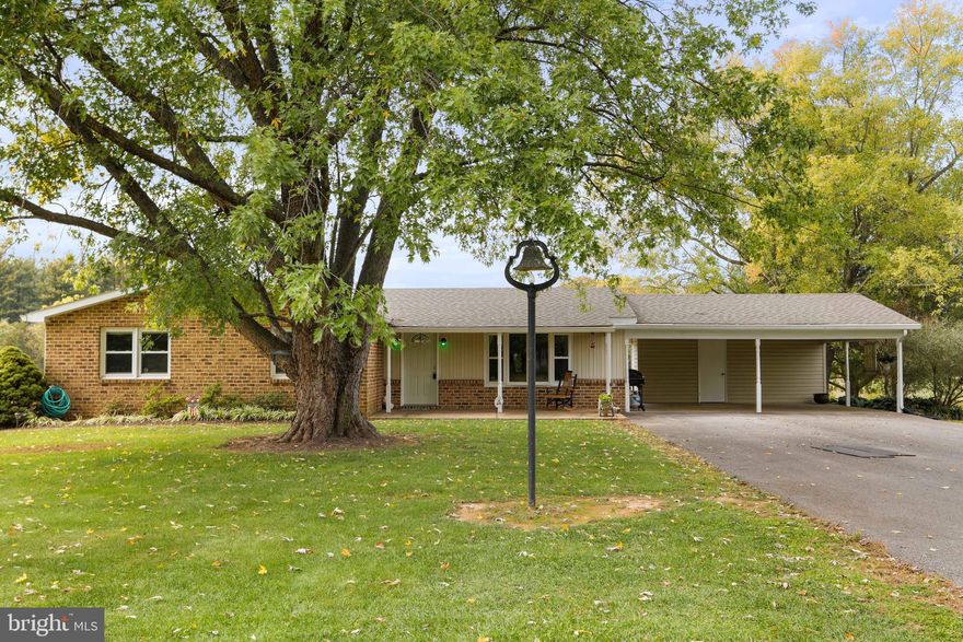 Welcome home to this meticulously maintained rancher on three acres in Sharpsburg! This home features three bedrooms, two full bathrooms, a finished basement, a gorgeous stamped concrete porch, and a large 30ft x40ft detached garage/shop. Enjoy main level living and traditional craftsmanship with solid wood doors throughout the home. Bask in the peacefulness of your lush three acres perfect for gardening, homesteading, watching wildlife, or entertaining  in quiet and charming Sharpsburg. The massive 30x40 shop has two garage doors, one man door, and both running water and electric. This is country living at it finest while still being close to schools, historic National battlefields, and major commuter routes. Schedule your private tour today before it's too late!