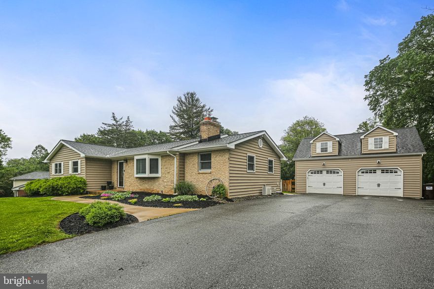 Discover this beautifully updated one-level home that seamlessly blends modern comfort with peaceful seclusion. Tucked away just minutes from Eldersburg, the property offers the perfect balance of privacy and convenience—you’ll feel a world away, yet everything you need is close at hand. The main level features a spacious, open floor plan with generously sized rooms, including three large bedrooms and two fully updated bathrooms. A bright home office and a large laundry room on the main level add both comfort and functionality. The expansive basement provides excellent space for recreation or storage, complemented by additional storage in the garage and crawl space. Step outside to a fenced yard—perfect for kids and pets—and take in the scenic views from the deck. Just a 5-minute walk - in YOUR yard - leads to reservoir land with access to year-round outdoor recreation: hiking, biking, fishing, and hunting. In 2023, major upgrades brought both value and efficiency to the home, including a fully owned solar system (saving over $300/month PLUS a 25 warranty), a new HVAC system, 50-year roof, new basement carpet, yard fencing, and washer and dryer. A renovated laundry room/drop zone (2024) offers even more storage, and the luxurious primary bath was just updated in 2025. With a rare sense of privacy, this home truly offers the best of both worlds—a thoughtfully updated retreat nestled in nature, with town amenities just minutes away.