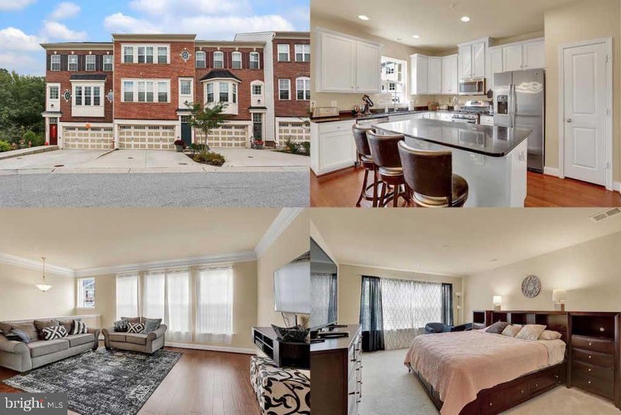 OFFER DEADLINE 6 PM SATURDAY 2/27/2021 Come see this beautiful 4-level, 4-bedroom, brick-front townhome, with over 2400 square feet of finished living space, a 2-car garage, Just built in late 2015, its not even 6 years old yet! Enjoy beautiful hardwood floors on the main level, a wide-open floor plan, and a lovely chef's kitchen with a huge island, stainless steel appliances, granite countertops, and more.   The pantry and powder room complete the package, and the composite wood deck off the dining area allows a wonderful flow for entertaining, or a quiet night outdoors. Head upstairs to the main bedroom level where the spacious master suite includes a large walk-in shower and dual vanity, plus two walk-in closets, along with two additional bedrooms, a full guest bathroom, and 2nd-floor laundry. The 3rd floor boasts a 4th bedroom or perfect space for a home office, along with a third full bathroom, and lovely skylight windows. The lower level adds a spacious recreation room, another half bath, and easy access to the fenced-in patio area, along with direct access to the garage, an additional 2-car driveway, community clubhouse & pool. 10 yr builders warranty included (starting from the date of construction).  overflow parking is available 1 min walk from the property   This home truly has it all! Walking distance to Arundel Mills Mall, LIVE! Casino, and all the shopping and dining your heart could want. Easy access to BW Parkway so making the commute to either DC or Baltimore would be a breeze!