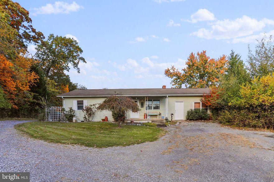 Sweet rancher on full basement set 2.3 acres of beautiful land. The home is spacious and includes a large family room on the main level, country kitchen, dining area, three bedrooms including primary with en suite, and a second full bath.  There is a covered back deck and porch, two run-in sheds in fenced pastures, a "butler building" full of possibilities for your home based business, above ground pool, circular driveway, and beautiful plantings and nature surrounding you.  The recreation room features electric fireplace and has a large secure storage room in the mud room/pantry between the family room and enclosed deck.  There is a partially finished basement with flue for stove, craft room, and unfinished storage spaces, plus laundry on this level.  Perfect for a cow or two, horse, alpaca, chickens, goats! Many possibilities with a traditional home to enjoy for years to come.