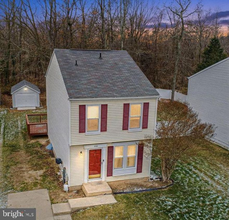 3 BEDROOM/2.5 BATH COLONIAL IN PERRYMAN. KITCHEN OFFERS STAINLESS APPLIANCES, OAK CABINETRY, AND TILE BACKSPLASH. SEPARATE DINING ROOM. LIVING ROOM W/SLIDER TO DECK OVERLOOKING LEVEL REAR YARD BACKING TO TREES. PRIMARY BEDROOM W/ATTACHED UPDATED PRIMARY BATH. UPPER LEVEL HALL FULL BATH. UNFINSIHED LOWER LEVEL HAS LAUNDRY AREA  WITH WASHER/DRYER, STORAGE, AND WALK-UP STAIRS TO OUTSIDE. PRIVATE DRIVEWAY PARKING. HVAC 2022. WINDOWS 2021. WATER HEATER 2021. OVERSIZED 20X12 SHED. CONVENIENTLY LOCATED TO APG, ROUTE 40, DOWNTOWN HAVRE DE GRACE, AND CHESPEAKE WATERWAYS.