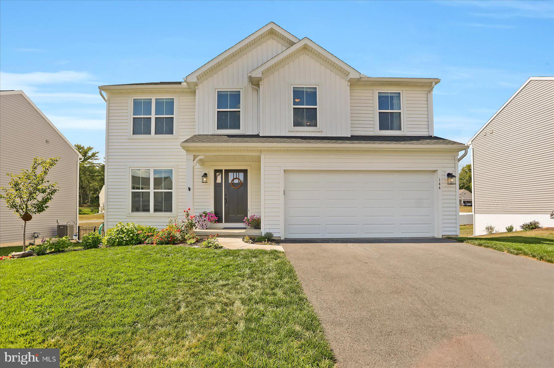 Welcome to this nearly new 4-bedroom, 2.5-bath home in the desirable Logan Green neighborhood. The main level offers a seamless flow between the kitchen, dining, and family room, perfect for everyday living and entertaining. A bright flex room at the front of the home provides space for a home office, playroom, or creative studio, while the convenient laundry and powder room add function to the first floor. Upstairs, you'll find the spacious primary suite featuring a walk-in closet and private bath. Three additional bedrooms, a full hall bath, and a versatile loft complete the second level, giving everyone plenty of room to spread out. You'll enjoy hanging out on the back deck, ideal for gatherings or quiet evenings at home. With an inviting open floor plan, and a prime location this home blends style, comfort, and convenience.