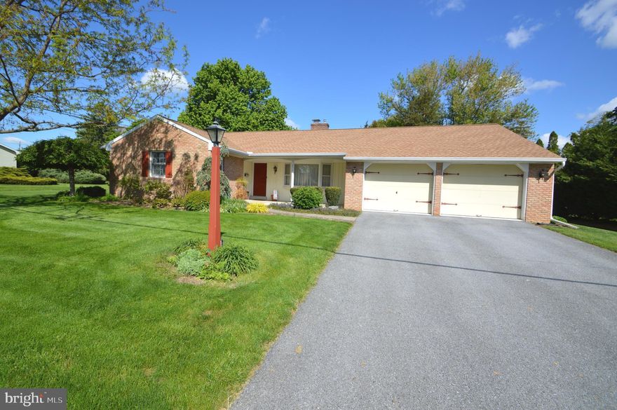 Looking for a ranch home in Manheim Borough on .72 of an acre.  This home is one block from the Manheim Central High school and Baron Elementary, Football stadium , parks and walking trails.  The home features 3 bedrooms and 2 full baths. Bright living room and a 1st floor family room with a gas fireplace overlooking the covered back porch and private yard. 1st floor laundry room leads to a covered side patio for grilling. Geothermal heat, gas hot water heater. Anderson replacement windows except the bay window. Shed on the property.