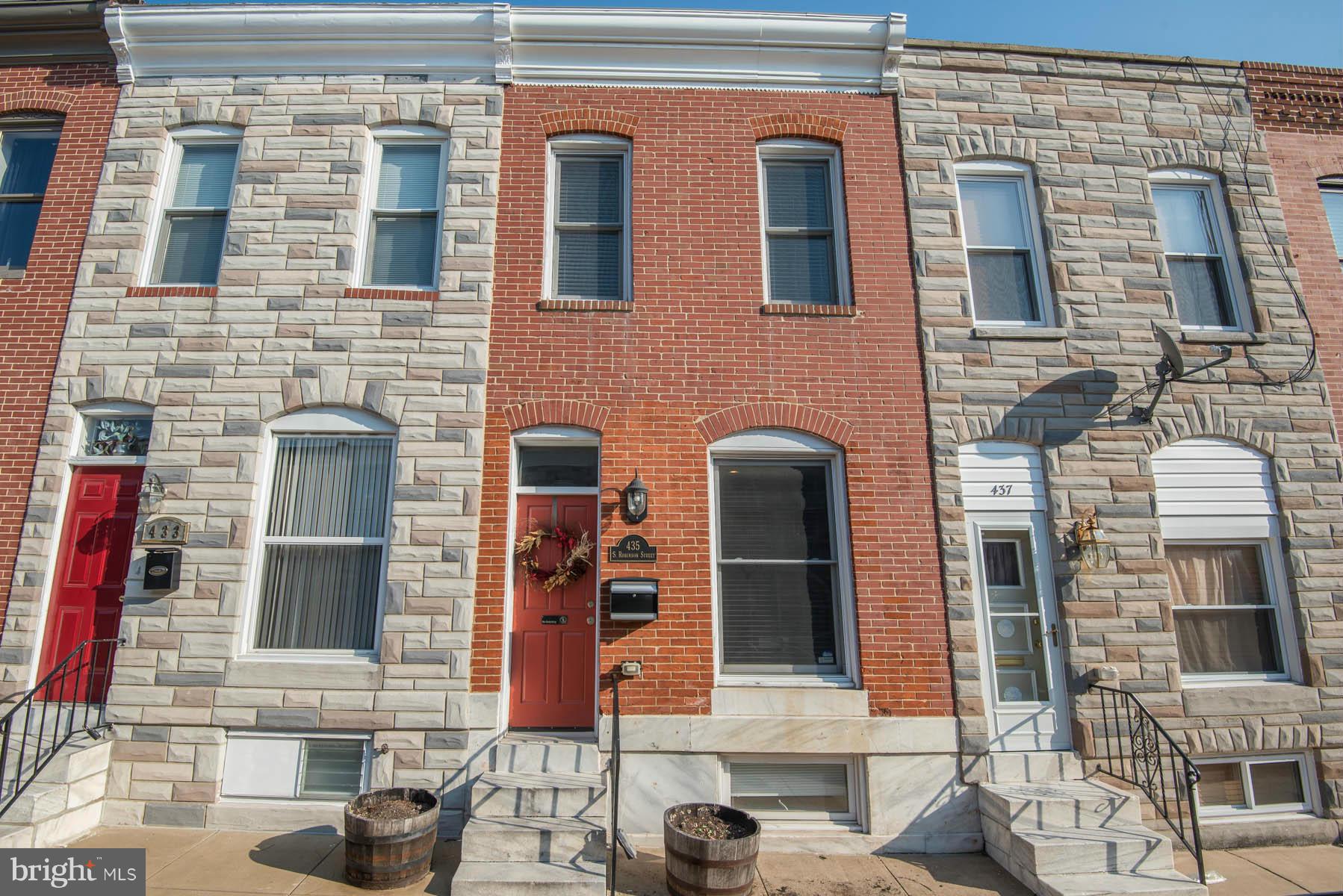 Beautifully updated brick row home on quiet street in Upper Canton area one block off Patterson Park! Features HW, brick walls updated KIT w/granite countertops, 42" Maple cabinets w/lots of custom pull-out shelving. Private Parking. Unique floor plan Master suite w/WIC & wall closet, Huge master bath w/jacuzzi tub. LL is perfect guest suite w/new carpet. Close to park & Canton SQ. $5K CC HELP!