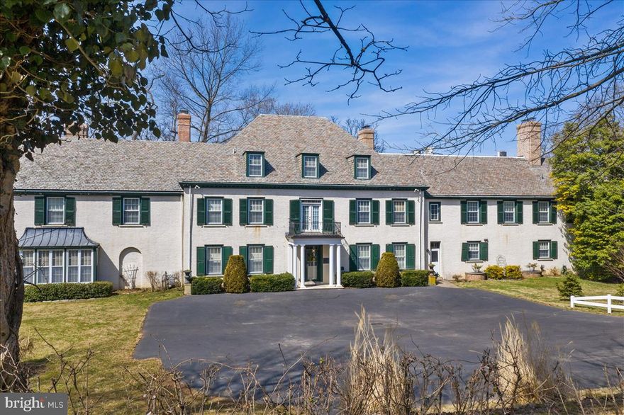 Welcome to 8501 Flourtown Avenue, a spectacular estate, beautifully sited on 3.97 acres in a coveted, private Wyndmoor location. This is a classic Philadelphia home just waiting for it’s next owner to bring it back to it’s original grandeur. Enter a gracious front hall with a step down living room and a handsome mahogany paneled library to the left. Dining room to and a large kitchen, family room to the right. The second and third floors offer 8 bedrooms all with ensuite baths, additional office and fitness spaces and 2 additional full baths. The original carriage house, a handsome architectural treasure is an added bonus with endless possibilities. The house has been well maintained with updated HVAC throughout.In addition, the property has subdivision opportunities. Come see this incredible opportunity, in an extremely private setting within walking distance to both Wyndmoor and Chestnut Hill villages, easy commute to Philadelphia and a 90 minute drive to Manhattan.