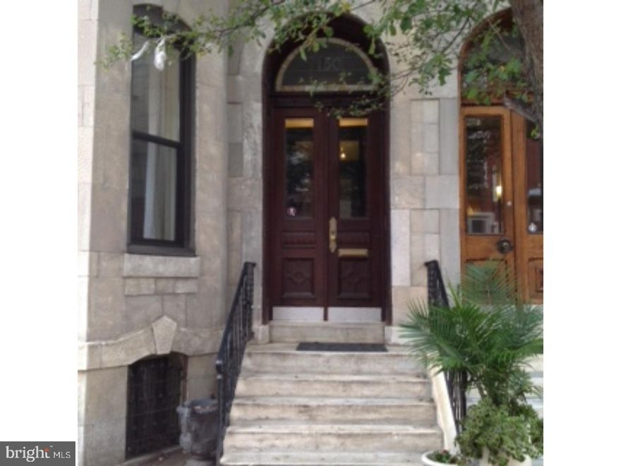 Perfect location on 21st near Cherry in Logan Square. Well maintained, quiet, 6 unit building. This 2nd floor rear apartment has a living area / kitchen with high ceilings and lots of light, seperate bedroom, and wonderful large deck. Basement laundry and storage. Walk to restaurants, coffee shops, and center city business district. Close to UPenn, HUP, CHOP. See it soon!