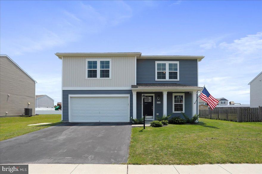 Bright and BEAUTIFUL!! Welcome to this Well-Maintained, New-"ish" Home! Enjoy the Close Proximity to Everything; Shopping, Dining, Historical Landmarks, Entertainment, and Much MORE!! Country Elements are right Nearby!- Hike, Fish, Hunt, Bike or just take in the Luxurious Four Seasons!! Love to Entertain?- The Outside is Boastful for BBQ FUN or nice Flat Yard for a Pool!!  The Development is set up for Leisure; Including a Dog Park and LOTS of Sidewalks for a Stroll! OPEN Main Floor give the Ease of Enjoyment as you enter - Visibility from the front door through the Kitchen, you can Converse with Company or Dive into a Movie as you Cook Dinner! Kitchen Features an Oversized Island, Stainless Steel Appliances, and Granite Countertops.  Spacious Bedrooms on Upper Level; Primary Bedroom boasts Suite w/ Large Walk-In Closet and Full Bath. Laundry on Bedroom Level; No Lugging to and from!! You will be at Ease calling this property Home - We Welcome YOU!!