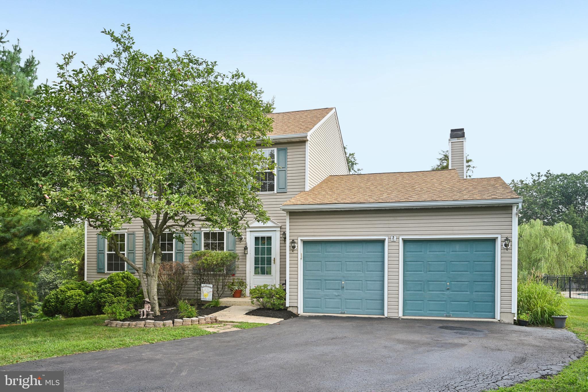 Welcome to 1983 Summit Way!
This charming and spacious colonial home, nestled in the desirable lower Pottsgrove Township, offers an abundance of features perfect for comfortable living and entertaining and is waiting for your design touches!
Step inside and discover a spacious eat-in kitchen boasting a stainless steel refrigerator, convenient pantry, and sliders that lead out to a two-tier deck. Enjoy your morning coffee or evening gatherings with picturesque views of a private wooded setting and tranquil stream – a true backyard oasis! The property also includes a large shed for extra storage.
The kitchen flows seamlessly into a sunken family room, complete with a cozy wood-burning fireplace, ideal for chilly evenings. For formal occasions, a large dining room with chair rail and a traditional living room with Wainscoting and 6-inch baseboards provide elegant spaces. A convenient powder room is located on the first floor.
Upstairs, the master suite awaits with a double entry door, offering a private retreat with its own full bath. The additional master suite space could easily be transformed into an 3rd Bedroom or office/ nursery in it’s current configuration. (See recently sold 1958 Mallard Ct Pottstown for additional views of the builder's 3 bedroom design . )
A second spacious bedroom and a well-appointed hall bath complete the second floor.
The finished walkout basement provides even more living space, perfect for recreation, and includes a pool table for endless entertainment!
Additional features include a two-car garage and a prime cul-de-sac location, ensuring minimal traffic and a peaceful environment.
This home has been thoughtfully updated with a new roof in 2019 and a brand new HVAC system installed in 2024, offering peace of mind for years to come. A one year home warranty adds more confidence .