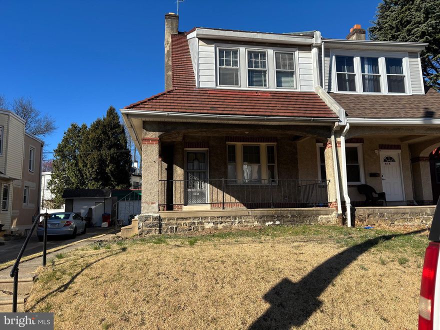 OPEN HOUSE (SAT 5/24  1-3 pm) Attention Owner Occupant Contractors, Investors and home buyers. Here's a 5 bed room 1 full bath and 2 half bathroom home waiting for you to bring her back to her stately cozie feel. This straight through layout gives you decent living room, dining and kitchen The 1/2 bath  is located on the 1st floor. The basement is large  and unfinished and also has a 1/2 bath and door to the rear yard.  You have hardwood floors through out the home. There are 2 stairways from the 1st floor to the 2nd flr.  The 3 rd floor has the 5th bed room. This 5th bedroom boast decent space and privacy. Big closets and rear yard view.  We proper approval maybe you can put a deck on the 3rd flr. There is gas heat (radiators) gas hot water. There is a 100 amp breaker box. Dont forget the detached garage at the end of the shared driveway.  There yard adjacent to the garage perfect for entertaining  and it size makes maintenance  easy.  Cash, hard $ or maybe 203k streamline to get it going are some possible options. 2 minutes from Adams Plaza Center & Northeast Tower Shopping Center(Home Depot,Walmart, Ross etc). Route 1 makes commuting easy and plenty of public trans. Septa Bridge Pratt transit center is about 5-7 mins in the car.   Otherwise property is sold "as is". This is an estate sale.