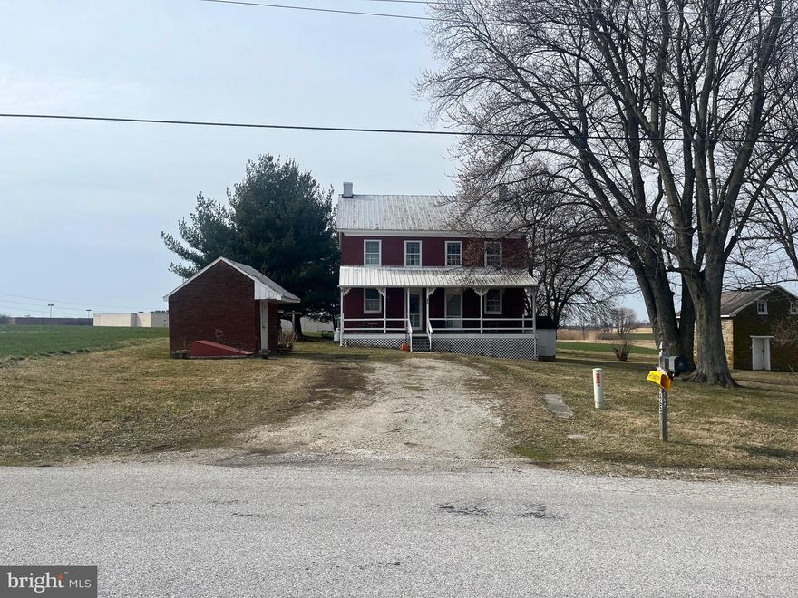 Oh my gosh what a location to have a 154 acre farm with 152 tillable. The next door neighbor is Home Depot and a shopping center, large movie theater, large car wash and many other commercial uses. You can put one foot in the wheat field and one foot on the blacktop of Home Depot. This farm sits north and  adjacent to the Golden Mile of Hanover. Think about it, this farm is exploding with potential. Another possibility is a large scale animal or chicken operation ????, the land in close proximity of this farm make it great for possible nutrient management. The land is as flat as a pancake with Flickinger Road going through it for tons of road frontage on both sides. Part of the farm is RC zoning and the other part is R40.  This is truly a beautiful farm with endless possibilities, these opportunities don't come around often so act fast. The 1850's brick home is rented and we don't want to bother the renter until we have a buyer under contract as the value is in the land not the house. If you are looking for investment opportunity here it is, there is maybe not another like it anywhere in the county.