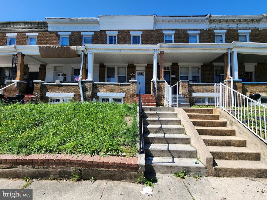 ONLINE AUCTION: Bidding begins 6/25/2025 @ 10:00 AM. Bidding ends 6/27/2025 @ 12:50 PM. List Price is Suggested Opening Bid. 2 Story Porch-Front Townhouse located in the Belair-Edison area of Baltimore City. Residents can enjoy the nearby attractions such as Clifton Park, Clifton Park Golf Course, Herring Run Park, Lake Montebello, Parkside Shopping Center, & Morgan State University. Property is Vacant. Easy Access to Major Traffic Artery Belair Road. Deposit: $15,000.