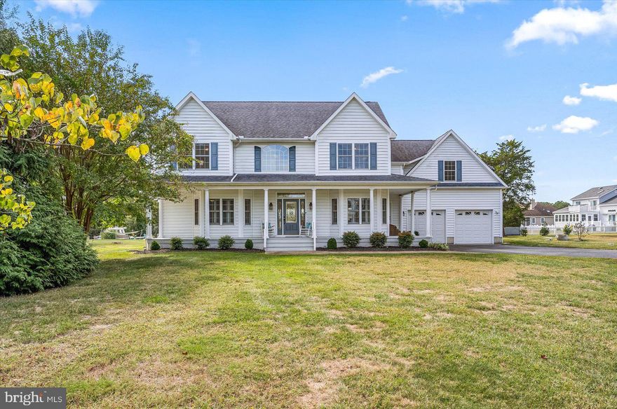 Check out this stunning, custom-built, waterfront home located just miles from the MD and DE beaches.  Park your boat and water toys (jet skis) out back with your direct water access and private dock - boat lift, 2 jet skis lifts and a floating dock for a third jet ski or kayak launch,  make it easy to enjoy! The home offers two owners suites (one on each floor), a formal dining room, separate breakfast nook, five large bedrooms, loft area, office, and an over-sized 2nd floor game room/bonus room. Beautiful hardwood floors, gourmet kitchen with stainless appliances and granite countertops, tiled bathrooms, geo-thermal HVAC, large 3-season room that leads to your back deck, large yard and of course those gorgeous waterfront views.  Plus there are no HOA fees! Add this one to your list today and enjoy it all year long.