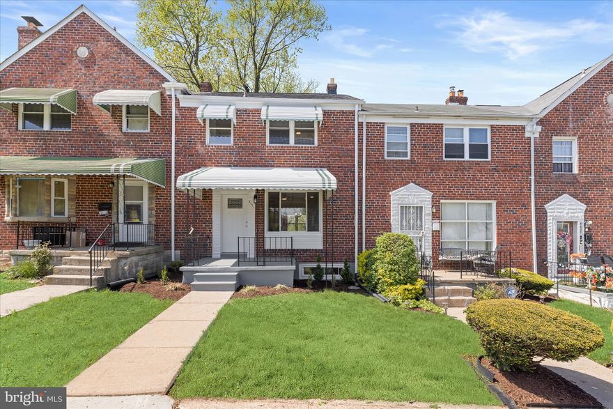 Beautifully renovated and truly move-in ready, this 1,666 square foot, three-bedroom (plus bonus room as an ideal 4th bedroom),  interior brick home is ideally situated in the sought-after Gwynn Oak area. Built in 1954, the home offers the enduring quality of mid-century construction paired with thoughtful, recently completed modern updates, giving you both character and confidence in its lasting value.
A covered front porch welcomes you into a bright, open main level enhanced by wood-inspired luxury vinyl plank flooring. The sun-filled living room flows seamlessly through a graceful arched entry into the dining area, where chair railing and a stylish new ceiling fixture add a polished touch as part of the updated lighting package. The space opens to a beautifully appointed kitchen featuring stainless steel appliances, including a gas range, gleaming quartz countertops, and a center island that provides additional prep space and casual seating area.
From the kitchen, step out to the deck overlooking a fenced rear yard with ample green space, perfect for gardening, entertaining, or simply relaxing outdoors. Upstairs, the peaceful sleeping quarters offer hardwood flooring throughout, a ceiling fan in the primary bedroom, and two additional well-sized bedrooms. The fully renovated bath showcases custom tile work, a new vanity, and on-trend matte black fixtures.
The finished lower level expands your living space with a comfortable recreation room featuring new plush carpeting, a versatile bonus room ideal as a fourth bedroom or office, and an updated full bath with a walk-in shower. A convenient walkout leads to the patio, creating an ideal setting for outdoor dining or weekend projects.
Additional updates include a newer water heater and furnace. With its extensive improvements, solid construction, and convenient access to Towson and I-695, this home delivers comfort, style, and everyday practicality in one appealing package.

Note:  Select interior photos have been virtually staged