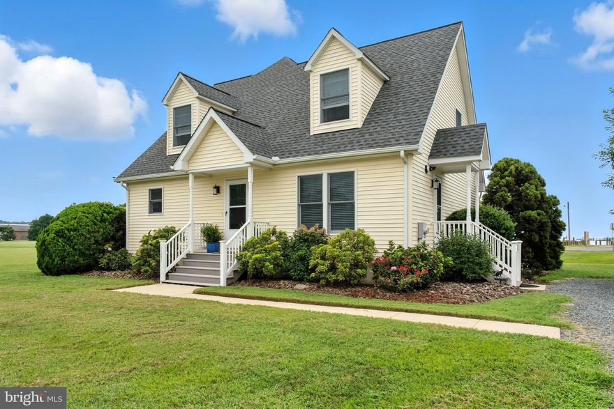Rare unobstructed waterview home for sale on Bayside Ave in the popular town of Rock Hall, MD.  Beautiful decks and porches overlook all the fun and excitement of Rock Hall Harbor. Walk to restaurants and marinas and keep your boat in front of your house at the county marina. This 2003 home features a great 3 bedroom, 2 bath layout with one 1st floor bedroom and two bedrooms on the second level. There's an open floorplan and a rear yard for outdoor entertaining. Newer Pella thermal insulated glass sliding doors let you enjoy the waterviews year round. Both bathrooms have been recently renovated with glass showers, tile walls and radiant-heated floors.  This listing is for the house on a 1/4 acre lot. List price does not include the adjacent 0.5 acre lot, being sold separately. Call today for your private tour.