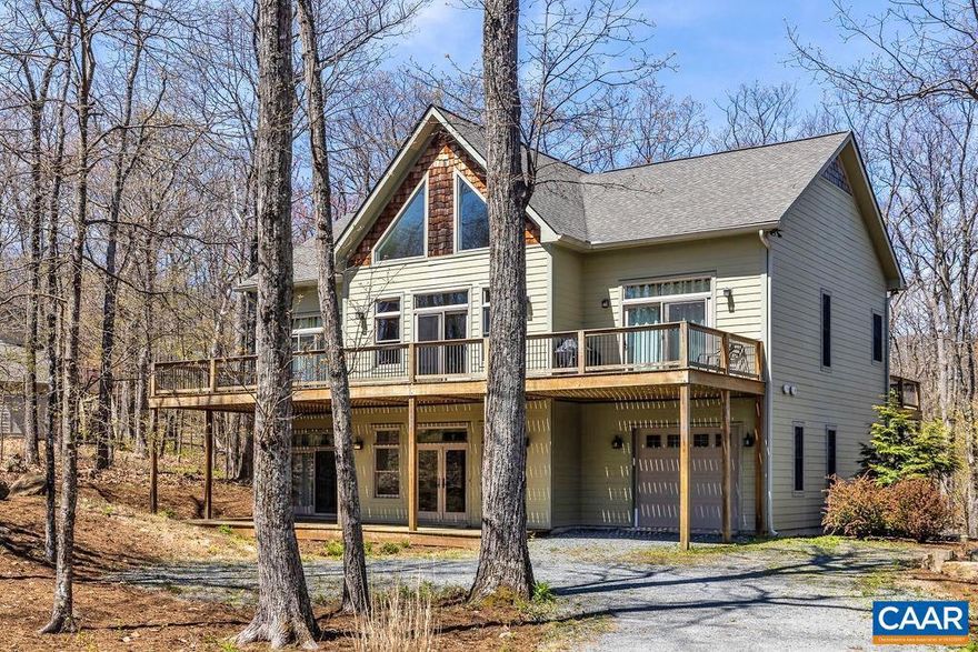 Built in 2016 this luxury mountain home has enjoyed only one owner over the years and it has been meticulously cared for. The house has never been rented. Enjoy a peaceful mountain setting with seasonal mountain and Tyro ski slope views 6 months of the year. Level site for easy driveway with plenty of parking space. The property backs up to open space for greater privacy from neighbors and beautiful Nature views.   This luxury 5 bedroom custom home was built by Shenandoah Valley Construction.  The home boasts an open and bright floor plan of 3,492 sqft finished space, with two family rooms and an attached one- car garage. Enjoy the 2,500 square foot of expansive decking on both levels! Some of the high-end finishes include hot tub, steam shower, wet bar, 2 wine coolers, granite counters, two stone fireplaces, stainless steel appliances and custom tile work. Pre-wired for sound, security system, generator & smart house system. Beautifully furnished and decorated. Home coneys turn key and is ready for you to start enjoying the quality mountain life.,Cherry Cabinets,Granite Counter,Fireplace in Family Room,Fireplace in Great Room