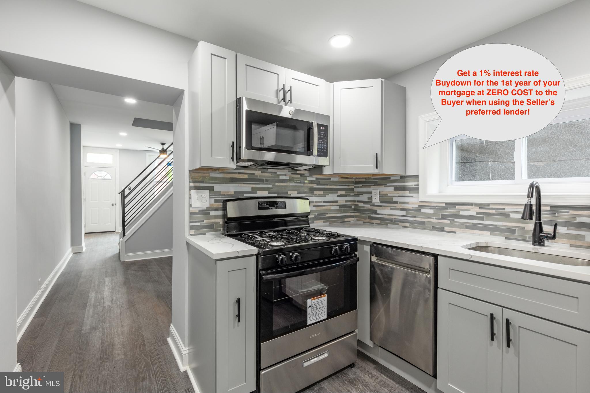 This property offers a 1% interest rate buydown for the 1st year of the mortgage at ZERO COST to the Buyer when using the Seller's preferred lender. Call now for details. Beautifully renovated Germantown home being sold as an excellent cash flowing asset or starter home. Located on a quiet street, minutes from Lasalle University, Septa Regional Rail, Roosevelt Blvd, and the rapidly developing retail corridor of historic West Germantown featuring all of the exciting developments around Wayne Junction including Attic Brewery, Deke's BBQ, and Merzbacher's Bakery. This home features central air, hardwood floors, newer kitchen with granite counters and stainless steel appliances, a nice size rear yard, 1st floor powder room, full basement with laundry, 2 nicely sized bedrooms and luxuriously tiled hall bath. The home makes a great starter home or turnkey investment with tenant already in place. Make your appointment today. You will not be disappointed. Please allow at least 24 hour notice for showing requests.