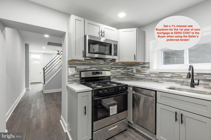 This property offers a 1% interest rate buydown for the 1st year of the mortgage at ZERO COST to the Buyer when using the Seller's preferred lender. Call now for details. Beautifully renovated Germantown home being sold as an excellent cash flowing asset or starter home. Located on a quiet street, minutes from Lasalle University, Septa Regional Rail, Roosevelt Blvd, and the rapidly developing retail corridor of historic West Germantown featuring all of the exciting developments around Wayne Junction including Attic Brewery, Deke's BBQ, and Merzbacher's Bakery. This home features central air, hardwood floors, newer kitchen with granite counters and stainless steel appliances, a nice size rear yard, 1st floor powder room, full basement with laundry, 2 nicely sized bedrooms and luxuriously tiled hall bath. The home makes a great starter home or turnkey investment with tenant already in place. Make your appointment today. You will not be disappointed. Please allow at least 24 hour notice for showing requests.