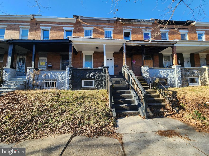 ONLINE AUCTION: Bidding begins 1/29/2026 @ 11:00 AM. Bidding ends 2/2/2026 @ 12:10 PM. List Price is Suggested Opening Bid. Deposit: $10,000.

2 Story Townhouse located in the Coldstream Homestead Montebello area.
JUST MINUTES to Johns Hopkins University and Clifton Park.
Easy access to major traffic artery W North Ave.
Property is Rented. See below for more details.

Believed to be Set up As:
Unit 1 (2 Bedroom/1 Bathroom) 
Vacant

Unit 2 (1 Bedroom/1 Bathroom) 
Rented