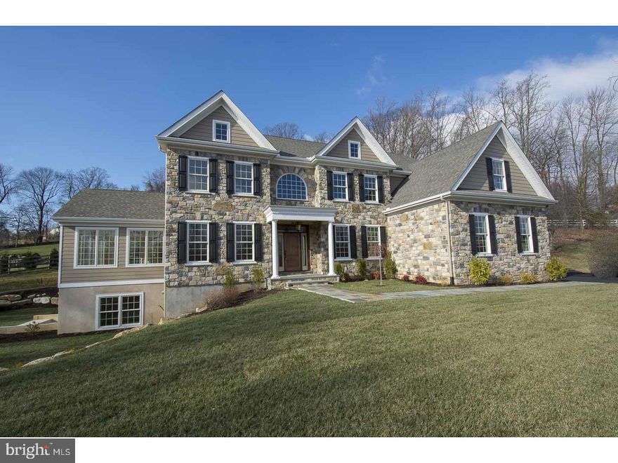 NEW CONSTRUCTION QUICK DELIVERY, ready for occupancy. Fabulous stone and Hardy plank new construction in Charlestown on a 3.2-acre gorgeous lot offering privacy views and serenity.  With 5 bedroom, 5 full baths and 2 powders and 9 ft. ceilings on the first and second floors. This center hall colonial is the perfect entertaining house with spacious formal dining room and living room. The family room is accented by the coffered ceiling and full stone fireplace open to the kitchen.  The state of the art custom kitchen features a large island, custom tile backsplash, thermadore appliances and opens to the back patio. The conservatory room with cathedral ceiling and walls of windows offers addition space as well as the first floor study. Witness the quality craftsmanship and beautiful moldings throughout including the site finished hardwood floors on the first floor. The hardwood continues on the second level hall and into the master.  The master suite features a beautiful bath with his and hers vanities, 2 large closets with custom shelving and a master retreat room.  There are 4 other very spacious bedrooms on the second level, and 3 other baths (2 en suite)all with custom tile and granite. The walkout finished lower level with full bath also has custom tile and graite and open areas for a second family room and game room. Plenty of space left to create that home theater. Professionally landscaped mature property featuring a gazebo, pond and waterfall, 2 beautiful patios, stone walls and beauty created by nature. Truly a fabulous property to be viewed.