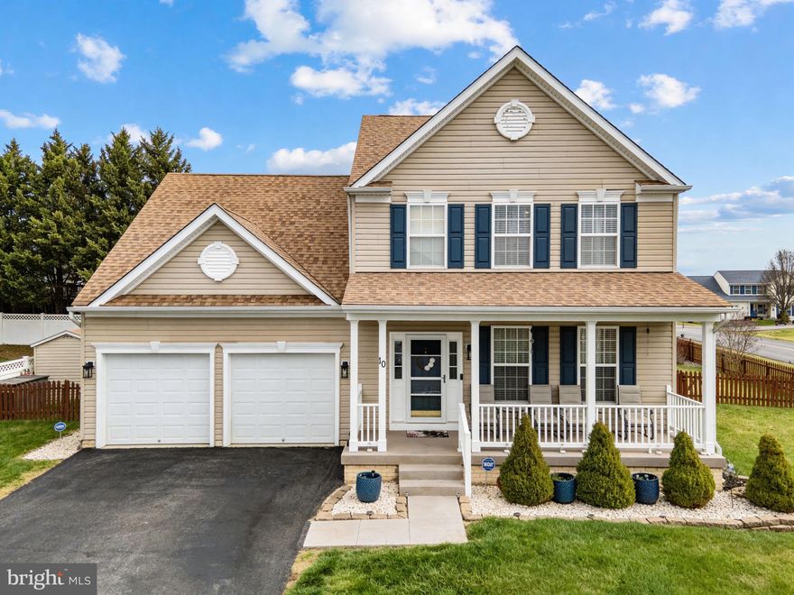 Welcome to this well-maintained Colonial home on a desirable corner lot in the Breckenridge community of Charles Town. Built in 2005 and offering over 3,300 finished square feet, this 4 bedroom, 3.5 bath home provides generous living space and thoughtful updates throughout.

The main level features formal living and dining rooms with crown molding, a comfortable family room with gas fireplace, and a spacious kitchen with hardwood floors, granite countertops, stainless steel appliances, a large island, unique backsplash, and abundant cabinet space. Just off the kitchen, a bright  sunroom with a cathedral ceiling and walls of windows creates a beautiful gathering space.

Step outside to enjoy the large screened porch added in 2025 and the brick patio beyond, overlooking the fully fenced backyard with wood picket fence, shed, flat yard, and landscaping.

Upstairs, the primary suite includes a walk in closet and an ensuite bath with double vanity featuring leather wrapped granite countertops, a jetted soaking tub, and separate walk in shower. Three additional bedrooms and a full bath provide plenty of space for family or guests.

The fully finished walk-out basement offers a large recreation room, bar area, bonus room, and full bath with luxury vinyl plank flooring.

Additional highlights include new carpet throughout most of the home, a welcoming front porch, two car attached garage, double-hung, double-pane vinyl windows, a 66-gallon water heater, two HVAC systems with separate smart thermostats (1–2 years old), whole system dehumidifier, roof less than five years old, ADT alarm system, and Ring camera. A chair lift between the main level and upstairs is available for purchase from the seller, and an additional freezer in the garage conveys.

Located on a quiet street in the Breckenridge neighborhood with community playgrounds and convenient access to Routes 9 and 340, this home offers easy access to shopping, restaurants, and commuter routes while maintaining a peaceful neighborhood setting.