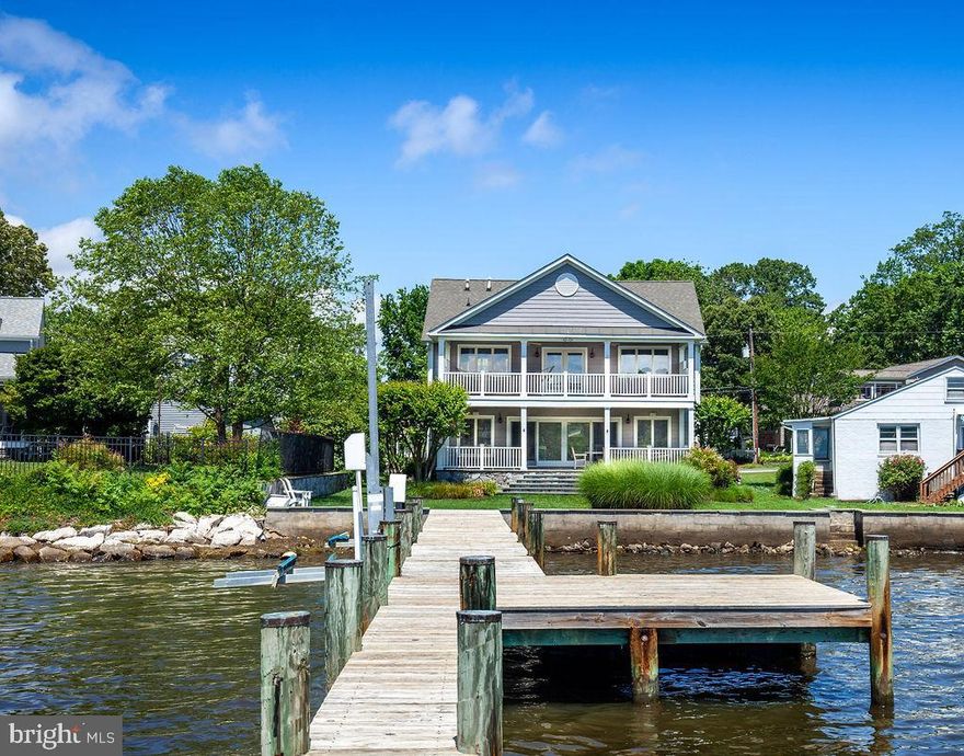 Sitting along the protected shores of Limehouse Cove, this home offers amazing views to the South River.  The 80 foot lighted pier features a boat lift for up to 11,000 lbs and 2 jet ski lifts. The pier has a 30 amp/120 volt plug. MLW is 5 feet. The waterfront side offers a main level deck with slate floor and with rainguard (so it won't get wet).  The second level balcony, off the master suite boasts mahogany flooring. Both the landscaping and home have accent lighting. There is an irrigation system and the lawn is professionally landscaped and maintained. The community boat ramp is at the end of street.  Enter the oversized glass doors into the main level offers a gourmet kitchen with gas cooking and double ovens. A unique custom boat breakfast bar is a statement piece that adds to the island style decor. Open into the living room, there is with fireplace flanked by built in bookcases. Just off the living room is a den or home office. The hardwood floors continue on the first floor, past the half bath to the two story foyer.  Upper stairs are 4 bedrooms, 2 full baths, inclusive of the grand master suite, and the laundry room for approx total of 3000sqft. The home features all Anderson windows. The home is wired with surround sound including garage and outdoor decks all with separate controls. Home has central alarm system. The two car garage has tile flooring. Dual stage water softener system and calcium hardener is owned. There is a central vacuum system too.  This home can be yours to enjoy this summer!