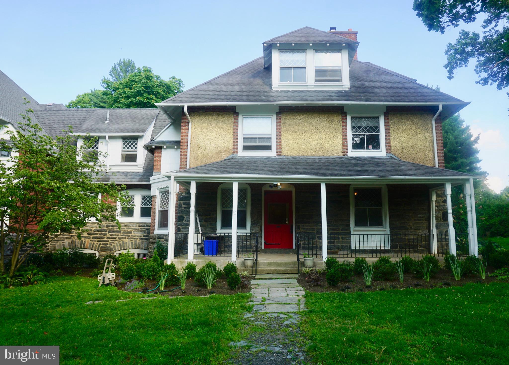 Beautiful twin in East Mt. Airy, one block from Mt. Airy train station. Fifteen minutes to Temple and twenty seven minutes to Jefferson station. Two bedrooms, one bath, recently refinished hard wood flooring, new kitchen with dishwasher, microwave and refrigerator. Washer/dryer in unit and ceiling fans in living and dining room. Two air conditioners are provided. The rent includes heat and water. Property is pet friendly. There is a pet fee depending on type of pet. Front porch and yard is shared with other tenants. This is unit B, second floor apartment.