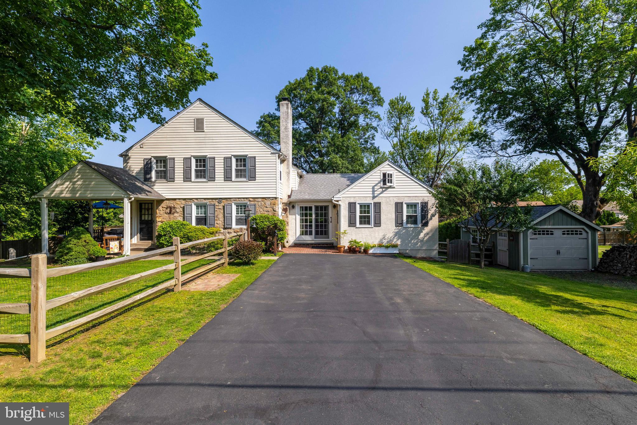Welcome to this beautifully expanded 4-bedroom, 2.5-bath home in the highly sought-after Overlook section of Abington Township, just steps from Roychester Park and within award-winning Abington School District.
This charming home offers over 2,200 sq ft of living space, including a thoughtfully designed 2016 addition that functions perfectly as an in-law suite or a flexible first-floor primary suite. It features a spacious living area, bedroom, full bath, laundry, and a private entrance—ideal for guests or multi-generational living.
The main level showcases a warm and inviting living room with wood-burning fireplace, a dining room with bay window, and an updated kitchen (2022). Upstairs, you’ll find three additional bedrooms, a full hall bath, and pull-down attic storage. The finished lower level includes a half bath, second laundry area, and walk-out access to your backyard retreat.
Outdoors, enjoy a two-tier deck overlooking the custom Arista in-ground pool (2013), all set on an oversized lot with fenced yard, private access to Roychester Park, and a 16x20 Amish-built garage. Recent upgrades include a whole-house Generac generator (2020), newer Lennox HVAC and roof (2010), hot water heater (2023), and 200-amp electric service.
This lovingly maintained home blends classic character with modern updates and is perfect for entertaining or everyday living. Don’t miss your chance to own in one of the most desirable neighborhoods in Abington!