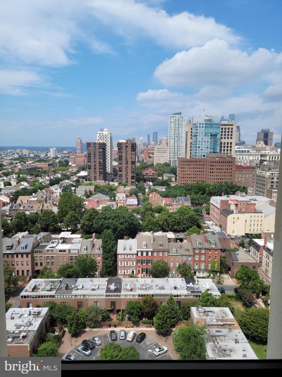 Recently renovated one bedroom offering city views to the west on a high floor of Society Hill Towers! The home boasts an updated kitchen featuring a new stainless steel Fisher Paykel refrigerator, a new Fisher Paykel 4 burner gas stove and new Industrial style flooring. A Miele dishwasher and large stainless steel sink complete the kitchen. The home showcases a sun-drenched living area with parquet wood floors throughout and floor-to-ceiling windows; a spacious and sun-lit bedroom. There is a newly tiled hall bathroom with a shower/tub, new lighting, new hardware fixtures and new vanity. Residents of Society Hill Towers enjoy a 24 hour doorman, underground parking (subject to availability), access to the fitness room and outdoor pool for a fee, available hospitality suite for a fee, on-site Philly Car Share, coin operated laundry room in basement, and shopping plaza on site with market, dry cleaner and beauty salon.