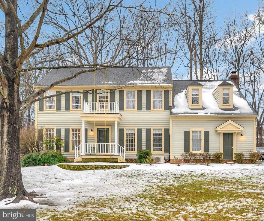 Beautiful 4,000 + sqft, Colonial w/ 5 Bedroom, 4 Full Bath, Garage has been used as an in-law suite, though easily converted back to a garage.  Finished basement,  with theater room, 2 story foyer, library/office, eat in kitchen, formal dining room + living room, french doors from master suite to 2nd balcony.  Home located in cozy cul-de-sac, minutes from playground, tennis courts and basketball courts. Just 5 min to commuter lot, from this desirable neighborhood, with sought after school district. New hot water heater and air handlers. Washer, Dryer, Air Hockey Table, Pool Table and Treadmill to convey with house, if wanted.