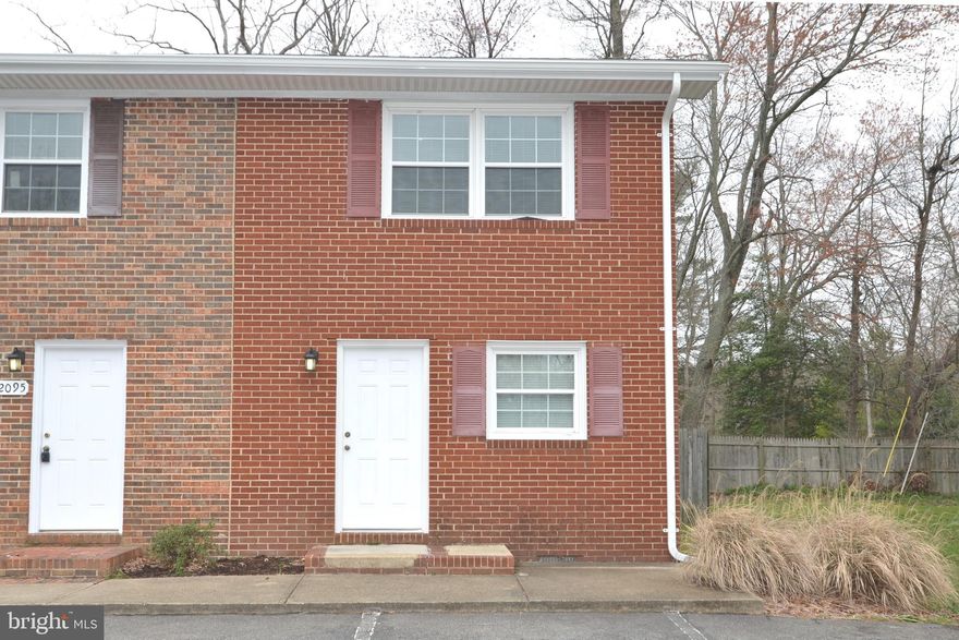 Updated 2BR 1.5FB end unit brick front town home.  Kitchen w/stainless steel appliances.  Washer and dryer in unit.   Rear patio and storage shed.  Pets case by case basis.   Close to PAX gate.  Please note, due to the water meter configuration on this unit,  there is a flat water/sewer fee  of approximately $92/mo paid to MetCom for reasonable water and sewer use.