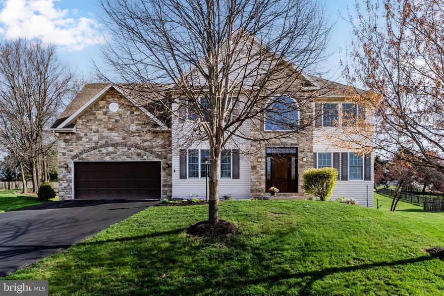 Welcome to Meadowbrook Farms! This stunning property sits on just over a ½ acre of beautifully fenced land, offering privacy and space. Enjoy outdoor living on the expansive stamped concrete patio, complete with a cozy firepit—perfect for entertaining or relaxing under the stars. Located in a unique neighborhood within the desirable CV School District, this home combines the charm of large lots and beautiful homes with the convenience of nearby amenities.  The meticulously maintained interior features Brazilian hardwood cherry floors throughout most of the first and second floors, creating a warm and inviting atmosphere. The open flow from the kitchen to the family room enhances the home’s livability, while custom milled trim work adds a touch of character and elegance. Retreat to the generously sized primary bedroom, which includes a cozy sitting area, sauna, walk-in closet, and a spacious bathroom loaded with unique features, there is added walk in attic space in the walk in closet. The finished basement offers a fantastic media room, a half bath, and ample storage space, perfect for all your needs.  This beautiful home, coupled with its fantastic lot, is a must-see!