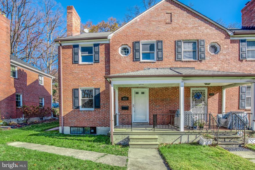 Wonderfully renovated semi-detached home in the heart of New Northwood. This solid brick porch-front home that boasts 1708 sq ft is recently remodeled with fresh interior paint, new carpet,  refurnished hardwood floors, updated bathrooms and kitchen. Upon entry you will be welcome by a large living room  with  wood burning fireplace, and a lovely kitchen with  new stainless steel appliances.  new granite counters and breakfast bar.  As we continue throughout the Home to the  upper level,  we have the primary bedroom filled with natural lighting, a built in closet with plenty of space and large full bath. The attic has a spacious living space that can be converted into a 4th bedroom. The fully finished lower level with hardwood floors offers  a family room, a half bath and a utility room. The large fenced rear yard is great for for outdoor fun. Conveniently located near universities, schools, shopping and commuter routes.  This is a must see! To help visualize this home's floor plan and to highlight its potential, virtual furnishings may have been added to photos found in this listing.