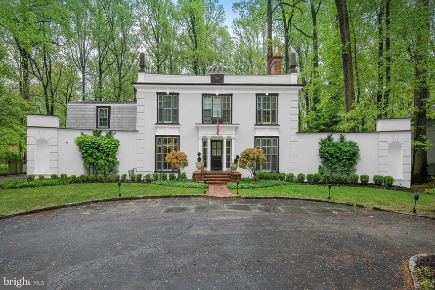 Welcome to 510 Oak Grove Lane,  Surrounded by mature trees and beautifully landscaped grounds this  gracious home  combines timeless elegance with modern updates.  Situated on a sprawling 1.28-acre lot in a tranquil cul-de-sac,  this  location  in sought after Radnor Township offers a harmonious blend of serenity and accessibility. Recent enhancements including exquisite renovations to  the Kitchen, Family Room and Bathrooms ensure  a fresh and inviting interior.   
As you pass thru the marble-floored foyer, the formal Living Room is  filled with natural light shining  thru  French Doors that seamlessly connect the indoor and outdoor spaces.  Custom millwork, inlaid wood floors and a marble fireplace, featuring a mantle from Paris dating back to 1740  highlight this beautiful Room.  Moving to the dining room, you'll discover two built-in niches, wood floors, and tasteful chair rail detailing. An elegant office/library is adorned with built-in bookcases and warm wood flooring.
The gourmet kitchen stands as a true masterpiece, presenting white cabinetry, granite countertops, and a carefully curated selection of top-tier Thermador, and Gaggenau appliances. A cozy sitting area with a marble fireplace offers a comfortable space to unwind, while a convenient wet bar area complements the adjacent breakfast room. Expansive picture windows in the breakfast room frame captivating views of the level grounds and the inviting in-ground pool. The second floor is a haven of comfort, offering an owner's en-suite bedroom with a tray ceiling, ample closet space, and a marble-clad bathroom. An additional Bedroom  and  renovated Bathroom,  and a  completely renovated Laundry Room complete the Upper Hall, and step down to an  en-suite third Bedroom and a versatile multi-purpose room which could be used as an additional Family Room or a Dedicated Work from Home Space.  The lower level extends the home's offerings, with a finished area accommodating storage, gaming, and leisure activities. Walkout stairs offer direct access to the backyard, enhancing the connection to outdoor living. Additional amenities include a generator for peace of mind and an inviting circular driveway adorned with block and brick accents.
Designed by the renowned architect Walter Durham, this French country home showcases meticulous craftsmanship and an inherent attention to detail. The combination of thoughtful updates, generous room sizes, and an abundance of natural light enhances the appeal of the spacious layout.  Enjoy the convenience of the close proximity to downtown Wayne, cultural centers, train stations, and major transportation routes.   510 Oak Grove Lane is a testament to refined living,